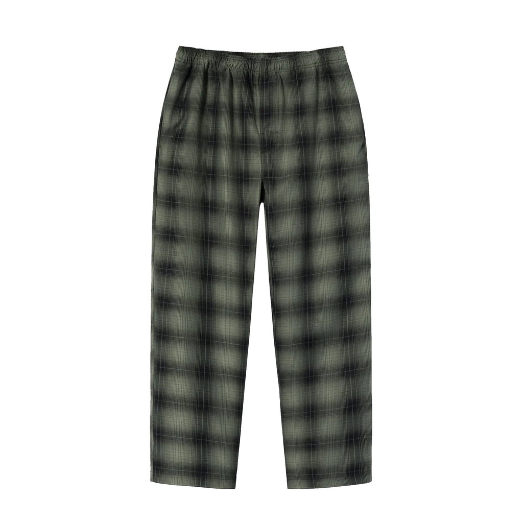 Оригінальна Mens Shadow Plaid Relaxed Pants Olive Stussy – боковий вид