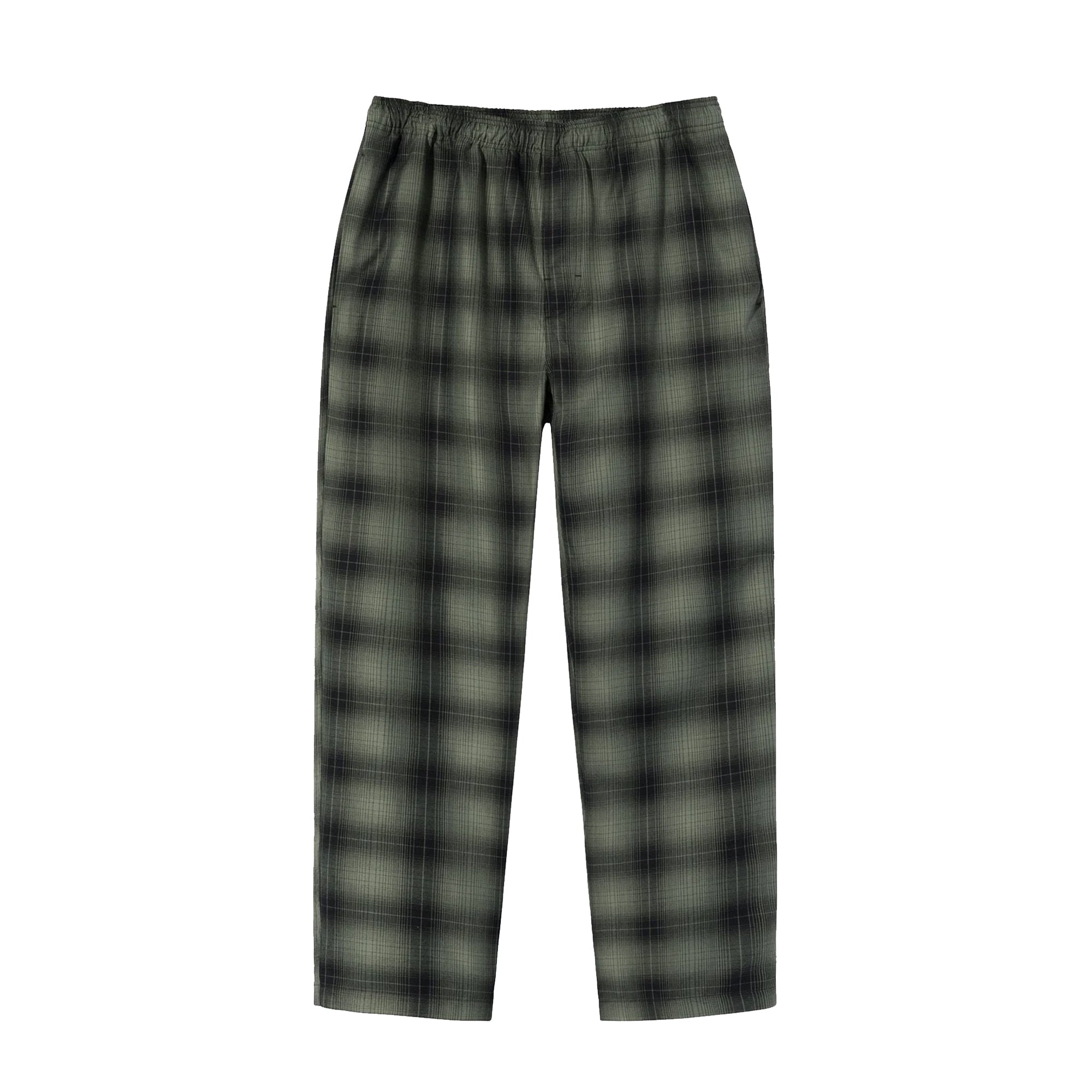Оригінальна Mens Shadow Plaid Relaxed Pants Olive Stussy – боковий вид