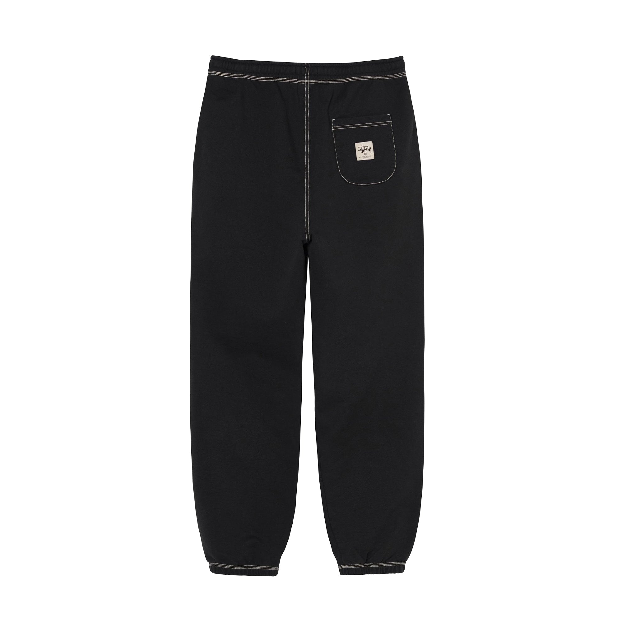 Mens Contrast Stitch Label Pant Black Stussy – Гарантія оригінальності – вид ззаду