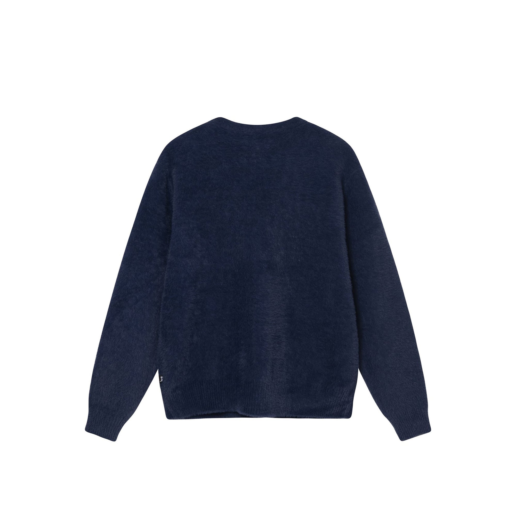 Mens Shaggy Cardigan Deep Navy Stussy – Гарантія оригінальності – вид ззаду