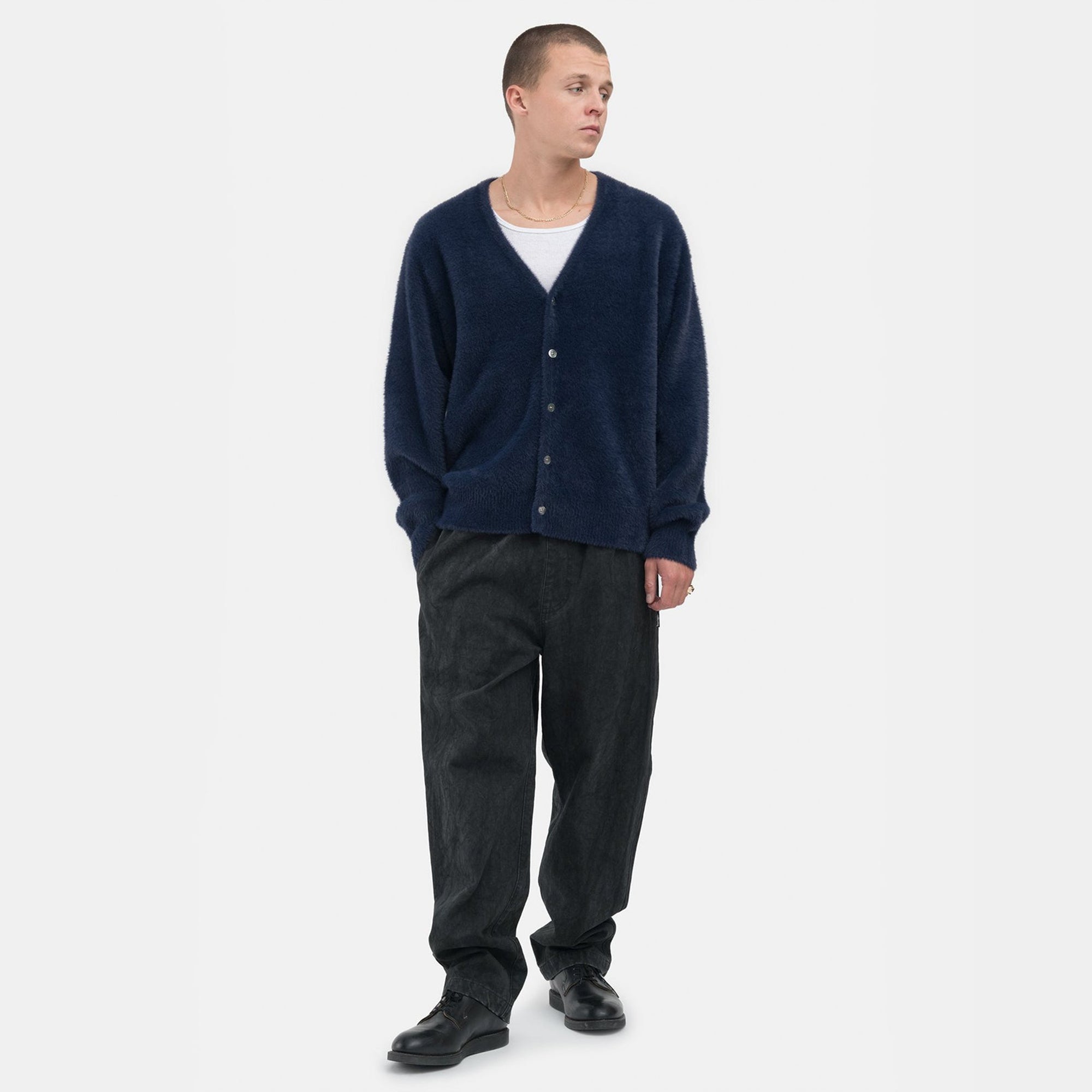 Mens Shaggy Cardigan Deep Navy Stussy – Гарантія оригінальності – детальний вид
