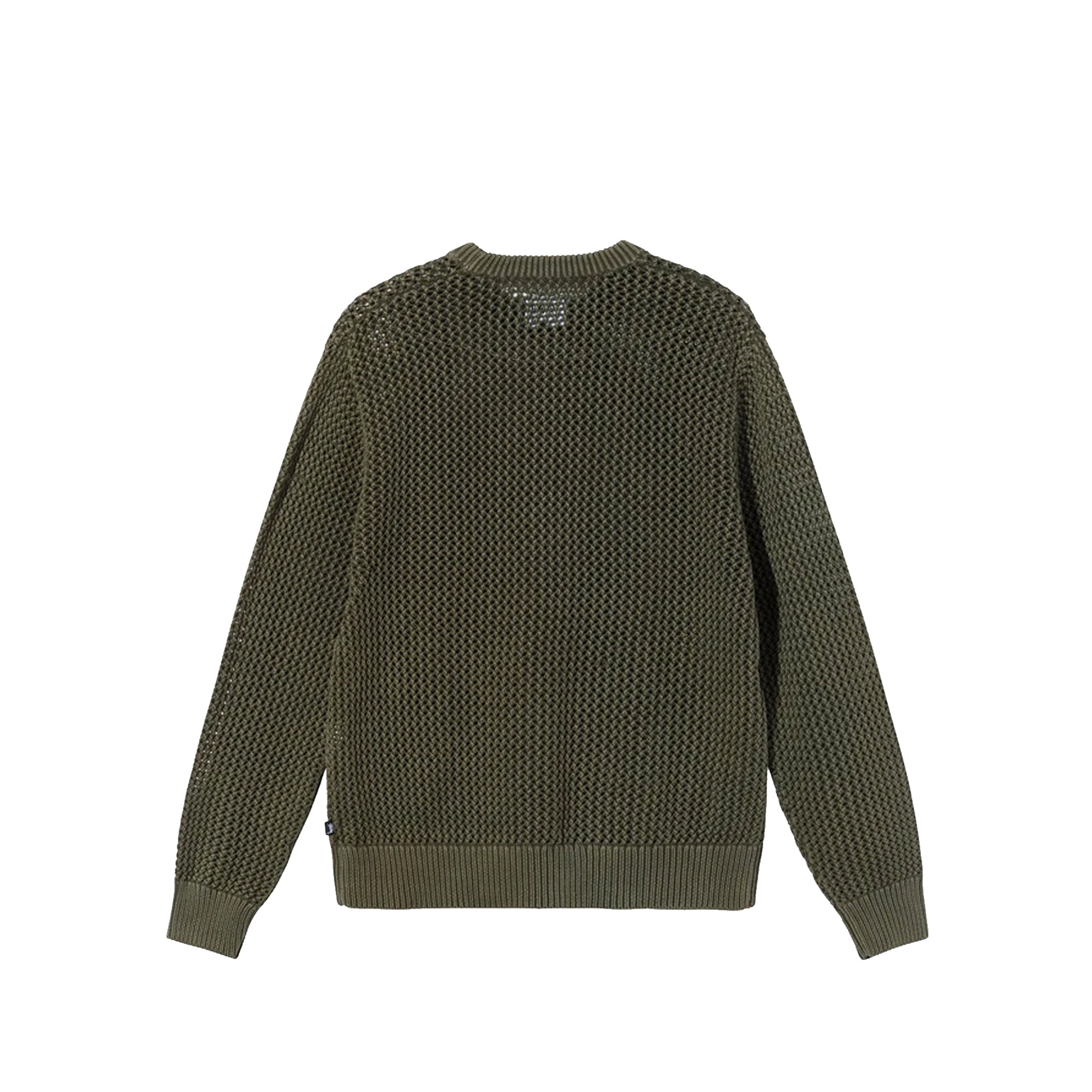 Mens Pig. Dyed Loos Gauge Sweater Dark Olive Stussy – Гарантія оригінальності – вид ззаду