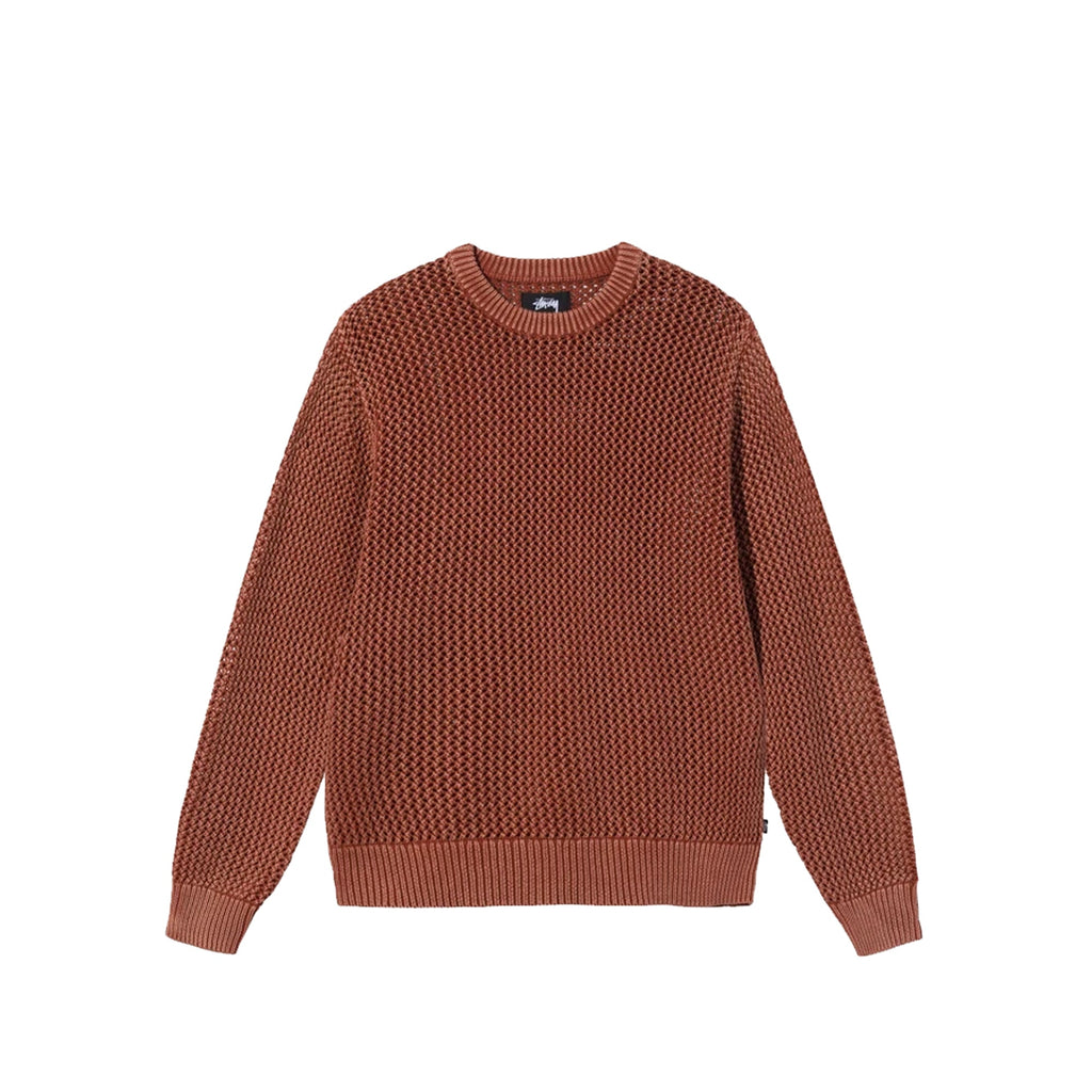 Оригінальна Mens Pig. Dyed Loose Gauge Sweater Salmon Stussy – боковий вид
