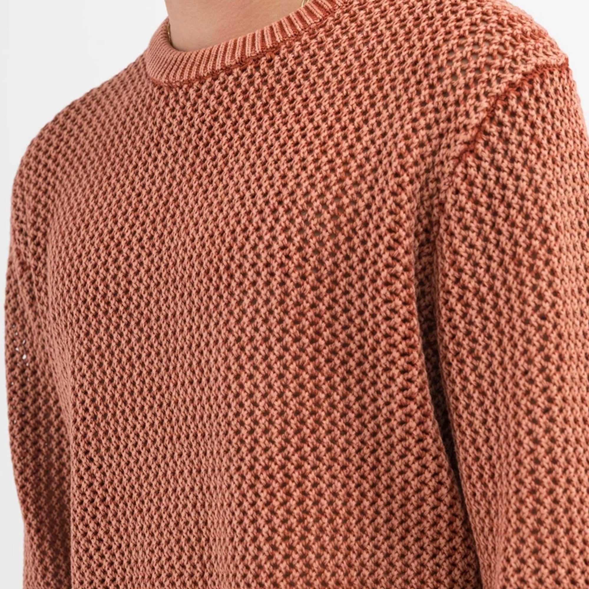 Оригінальна Mens Pig. Dyed Loose Gauge Sweater Salmon Stussy – детальний вид