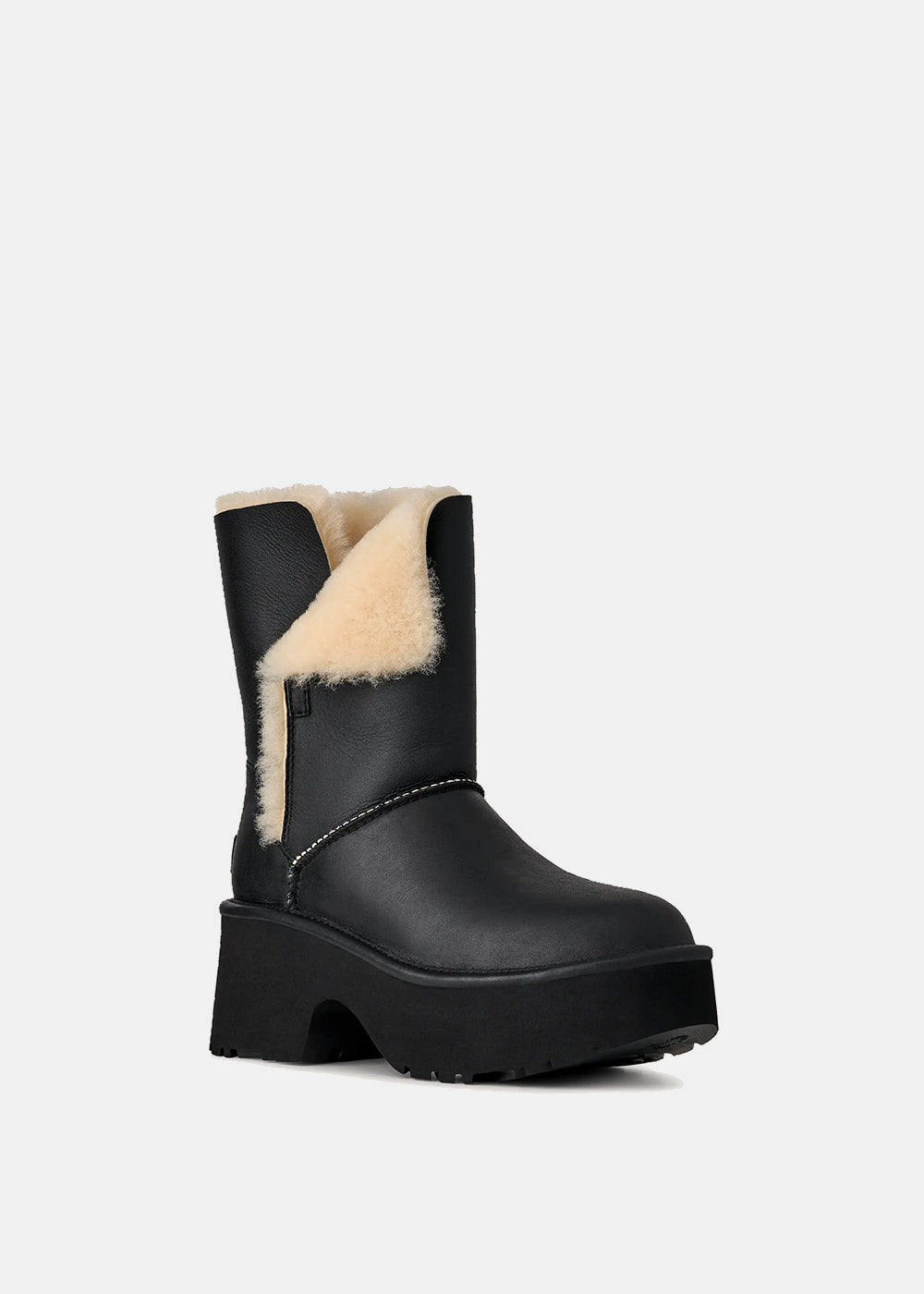 Оригінальна Black Womens Esmee Leather Boot Ugg – вид ззаду