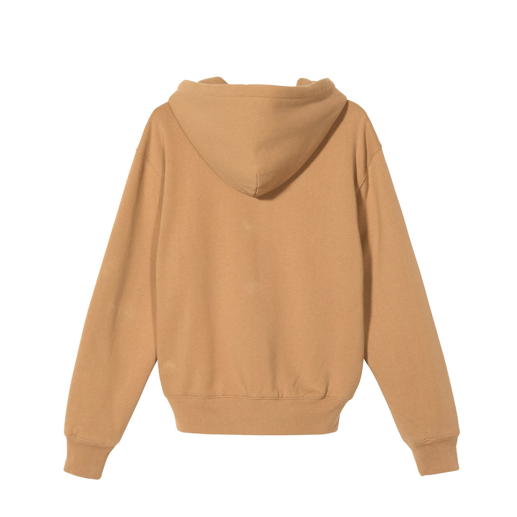 Men Thermal Zip Brown Hoodie Stussy оригінал – Купити в Україні – вид ззаду