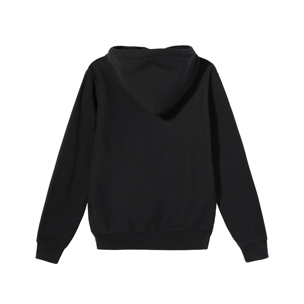 Оригінальна Mens Stock Logo Hoodie Black Stussy – вид ззаду