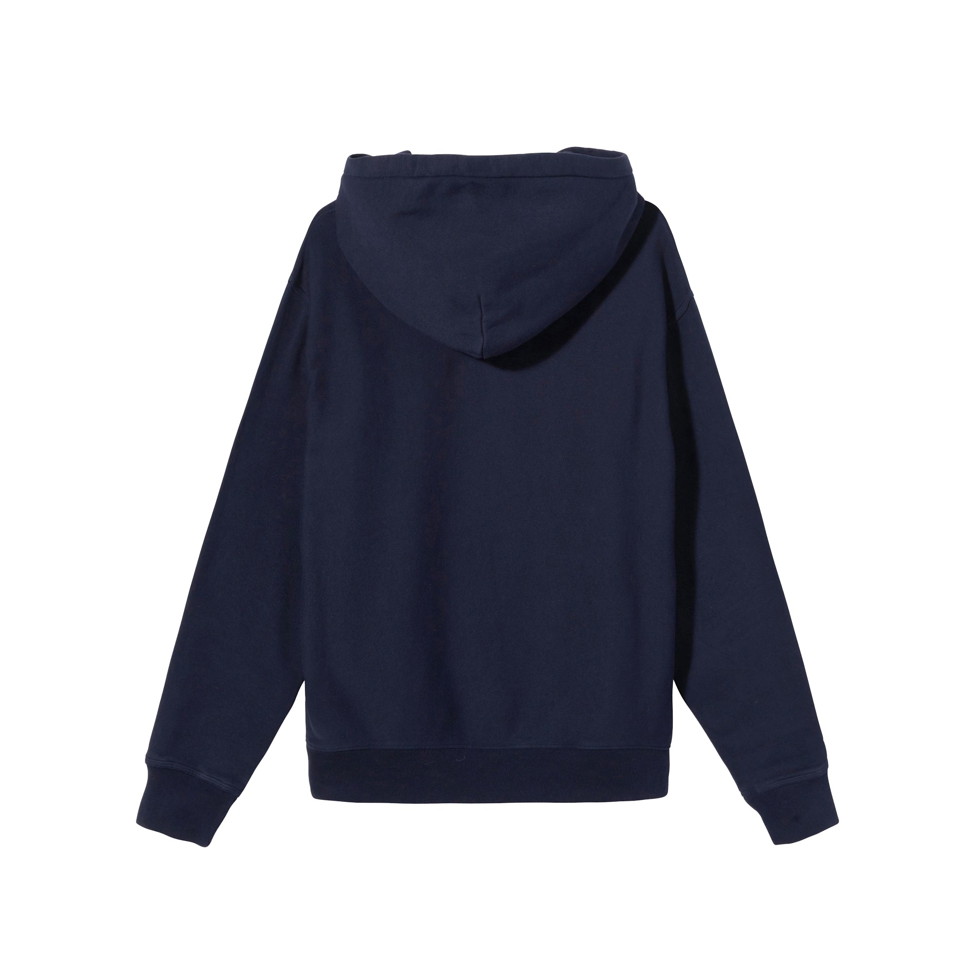 Mens Stock Logo Hoodie Navy Stussy оригінал – Купити в Україні – вид ззаду