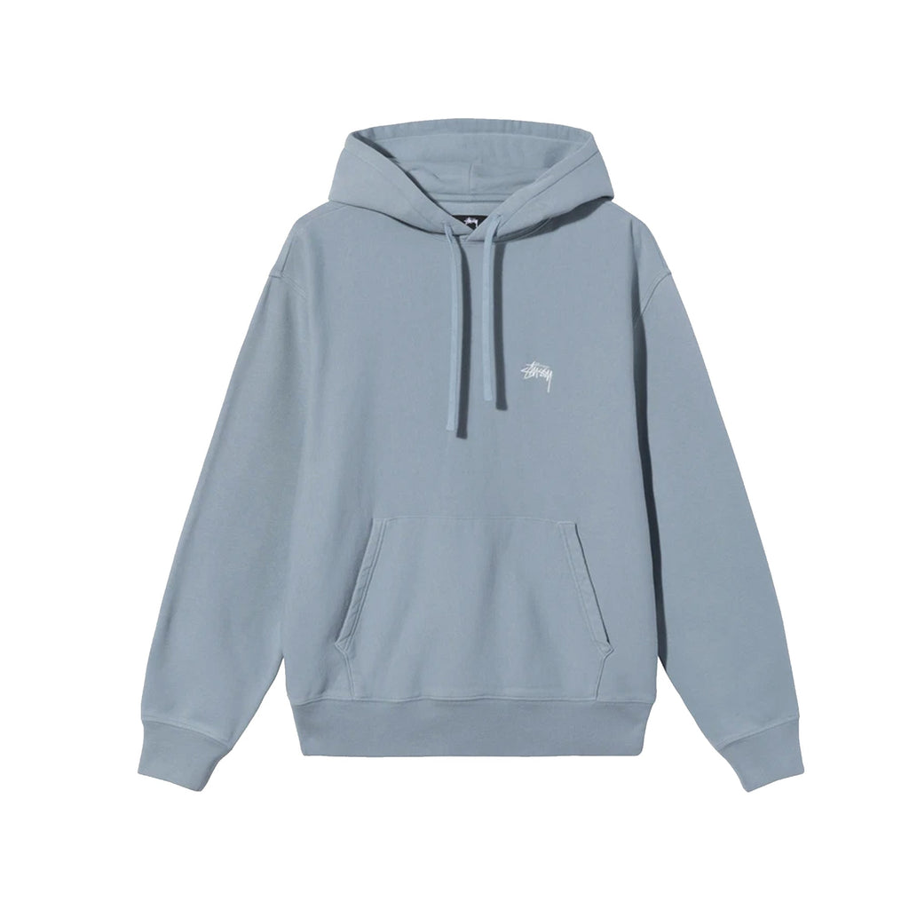Mens Stock Logo Hoodie Slate Stussy – Гарантія оригінальності – боковий вид