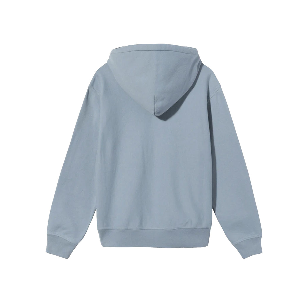 Mens Stock Logo Hoodie Slate Stussy – Гарантія оригінальності – вид ззаду