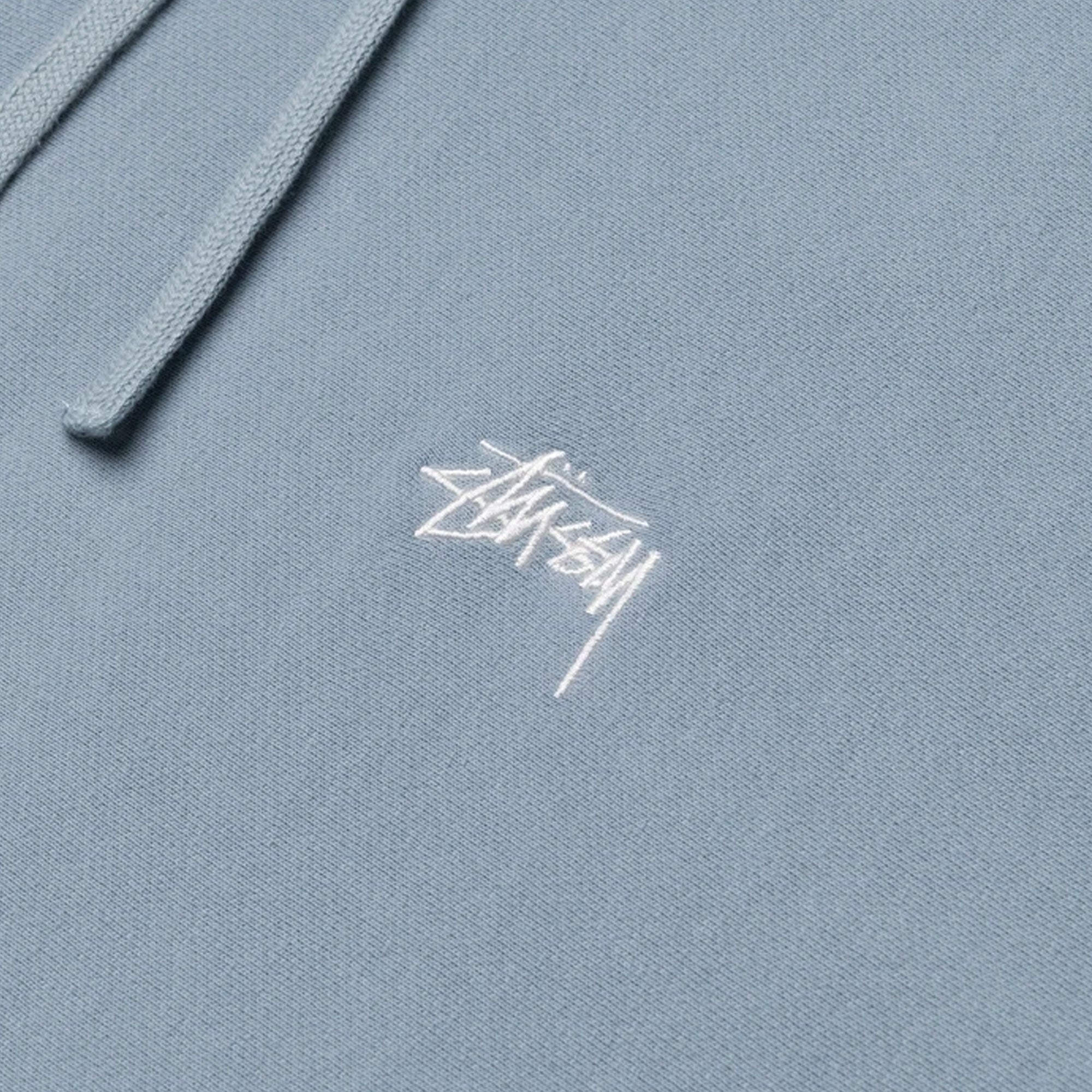 Mens Stock Logo Hoodie Slate Stussy – Гарантія оригінальності – детальний вид