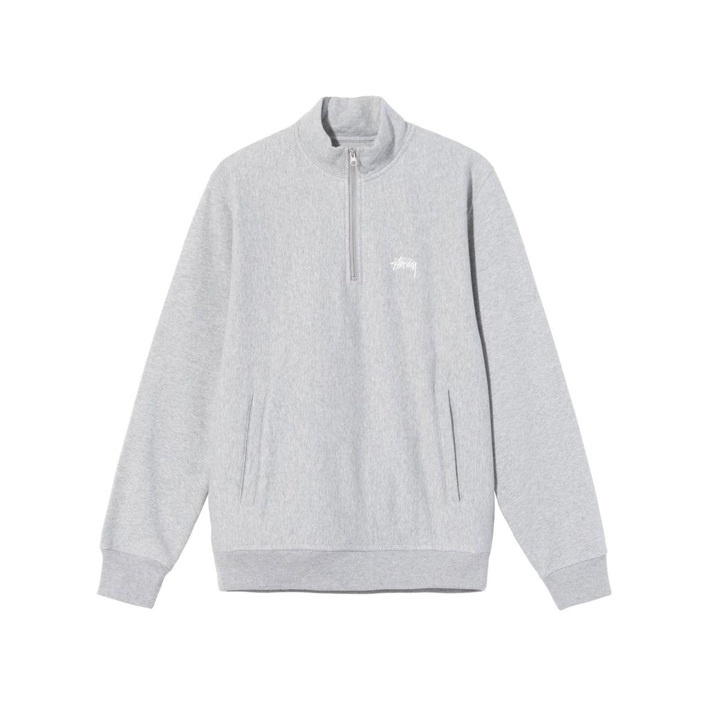 Mens Stock Logo Mock Grey Heather Stussy – Гарантія оригінальності – боковий вид