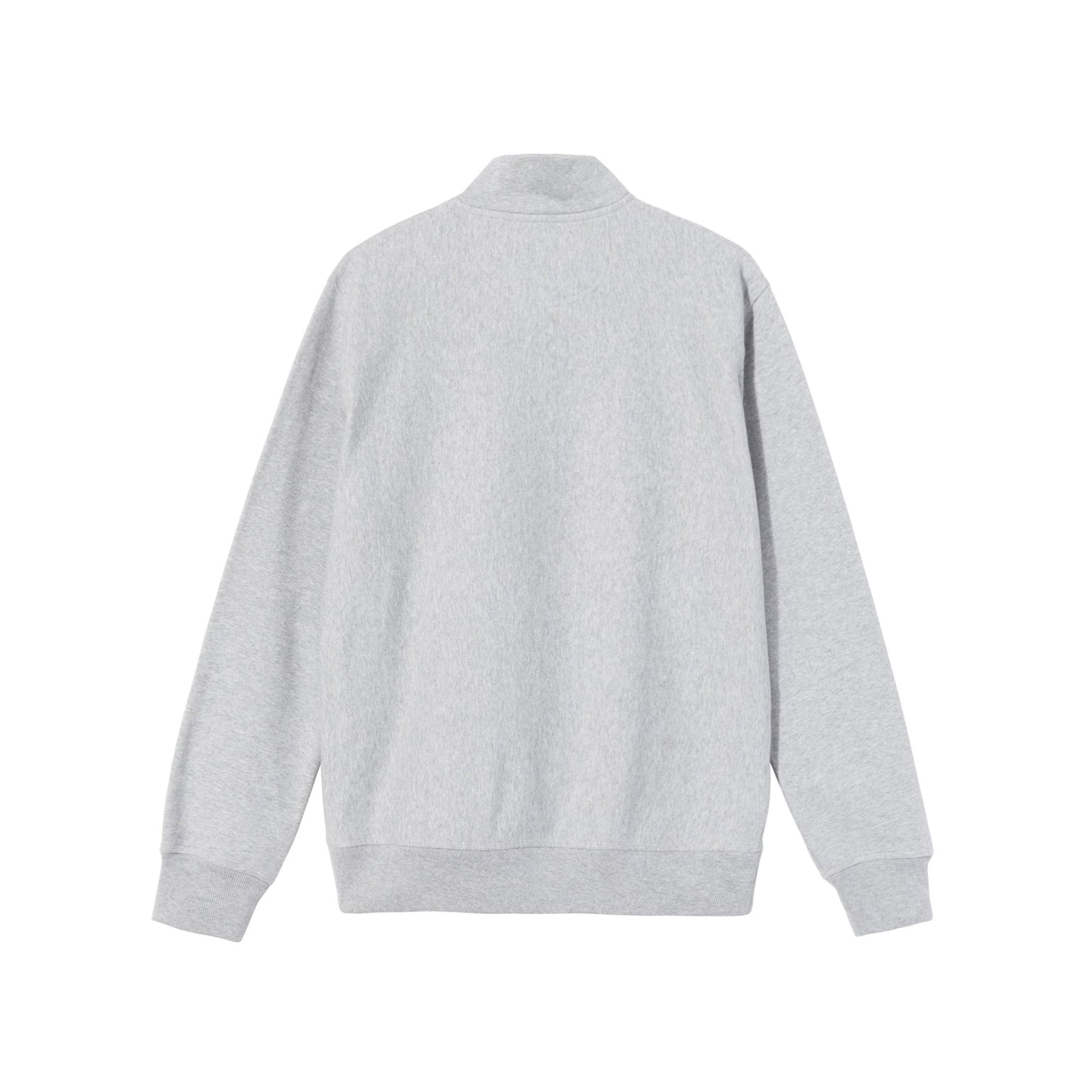 Mens Stock Logo Mock Grey Heather Stussy – Гарантія оригінальності – вид ззаду