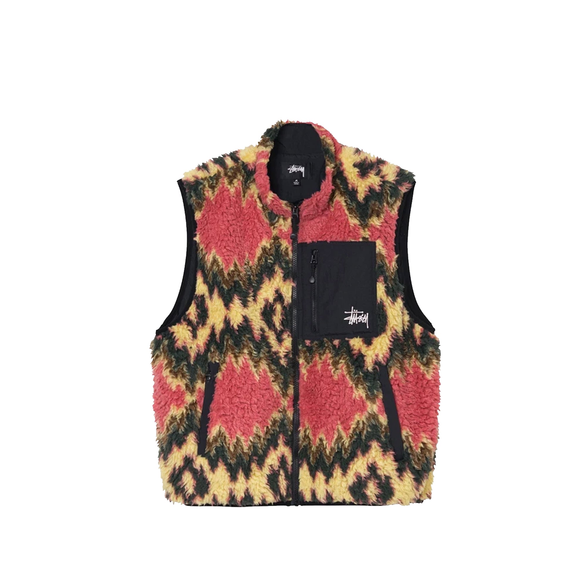 Mens Fillmore Sherpa Vest Mustard Stussy оригінал – Купити в Україні – боковий вид