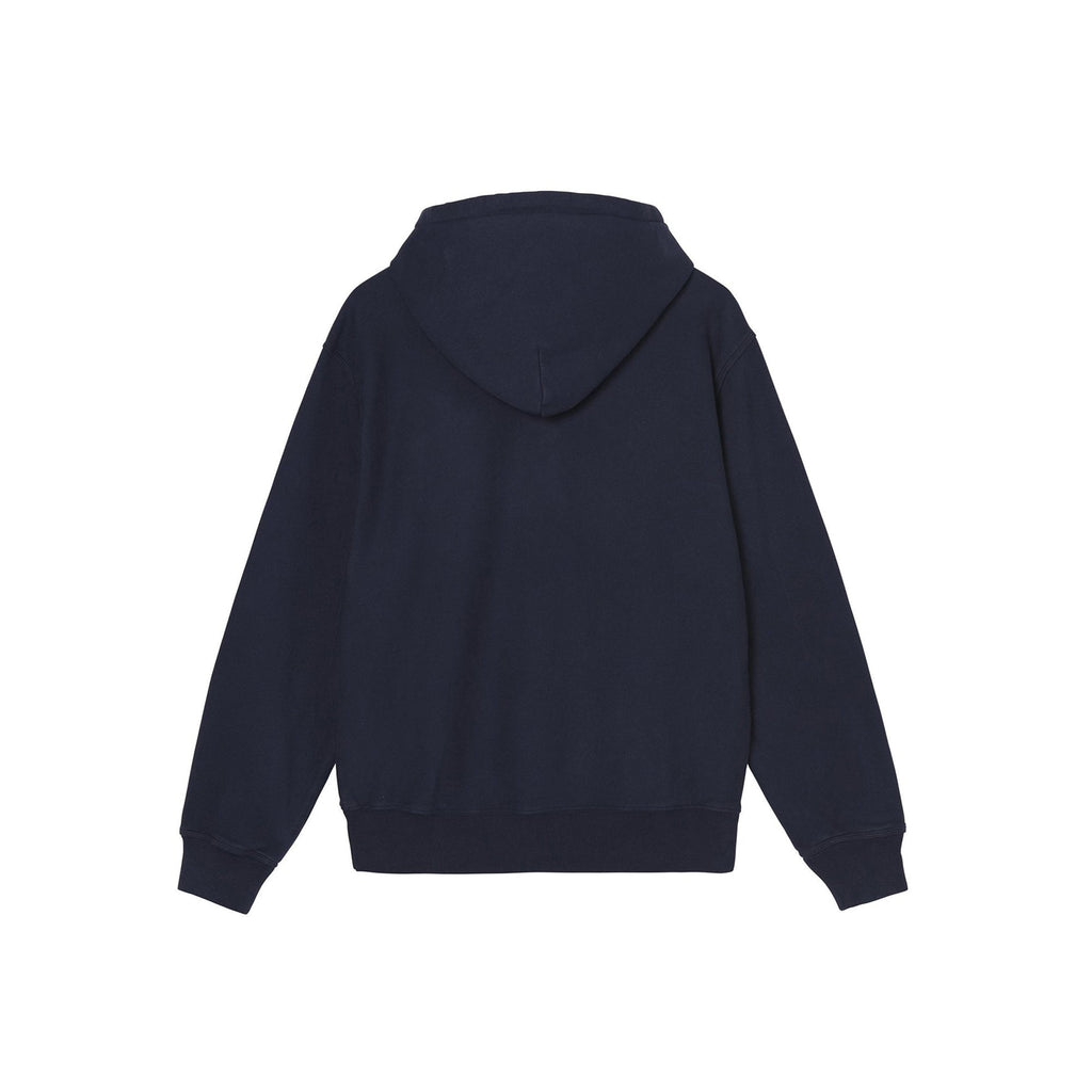 Mens Stock Logo Zip Hood Navy Stussy оригінал – Купити в Україні – вид ззаду