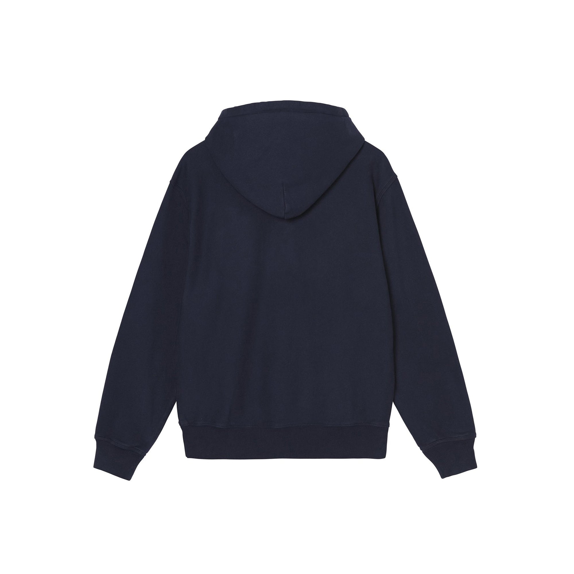 Mens Stock Logo Zip Hood Navy Stussy оригінал – Купити в Україні – вид ззаду