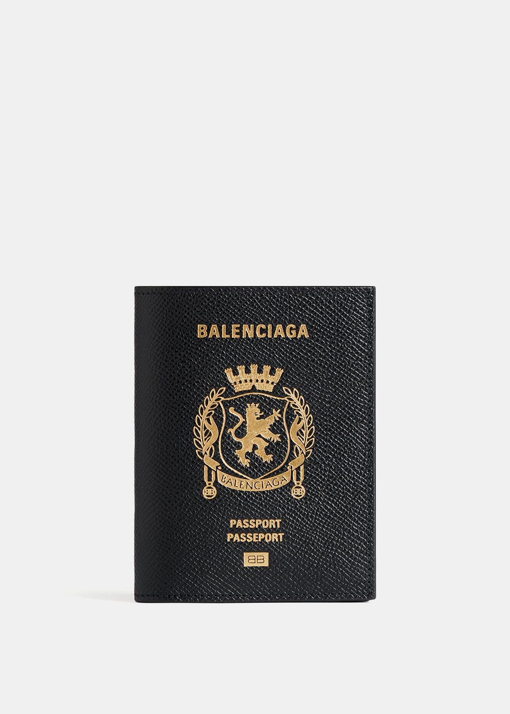 Black Passport Vertical Bifold Wallet Balenciaga оригінал – Купити в Україні – боковий вид