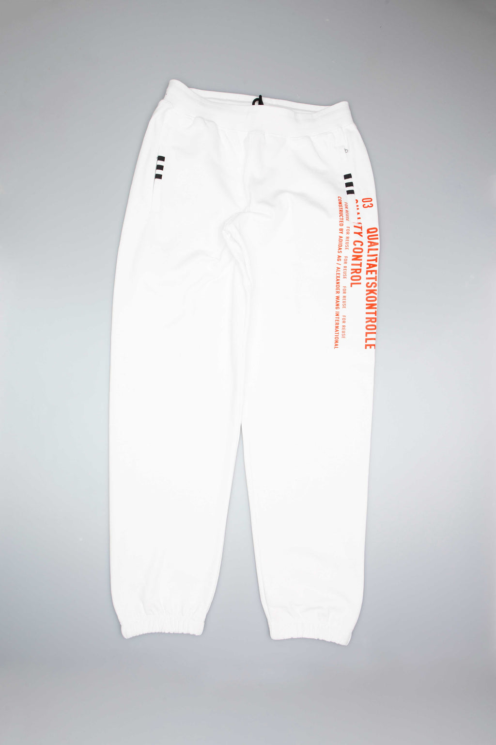 Original By Alexander Wang Graphic Mens Jogger Pants White Adidas оригінал – Купити в Україні – вид ззаду