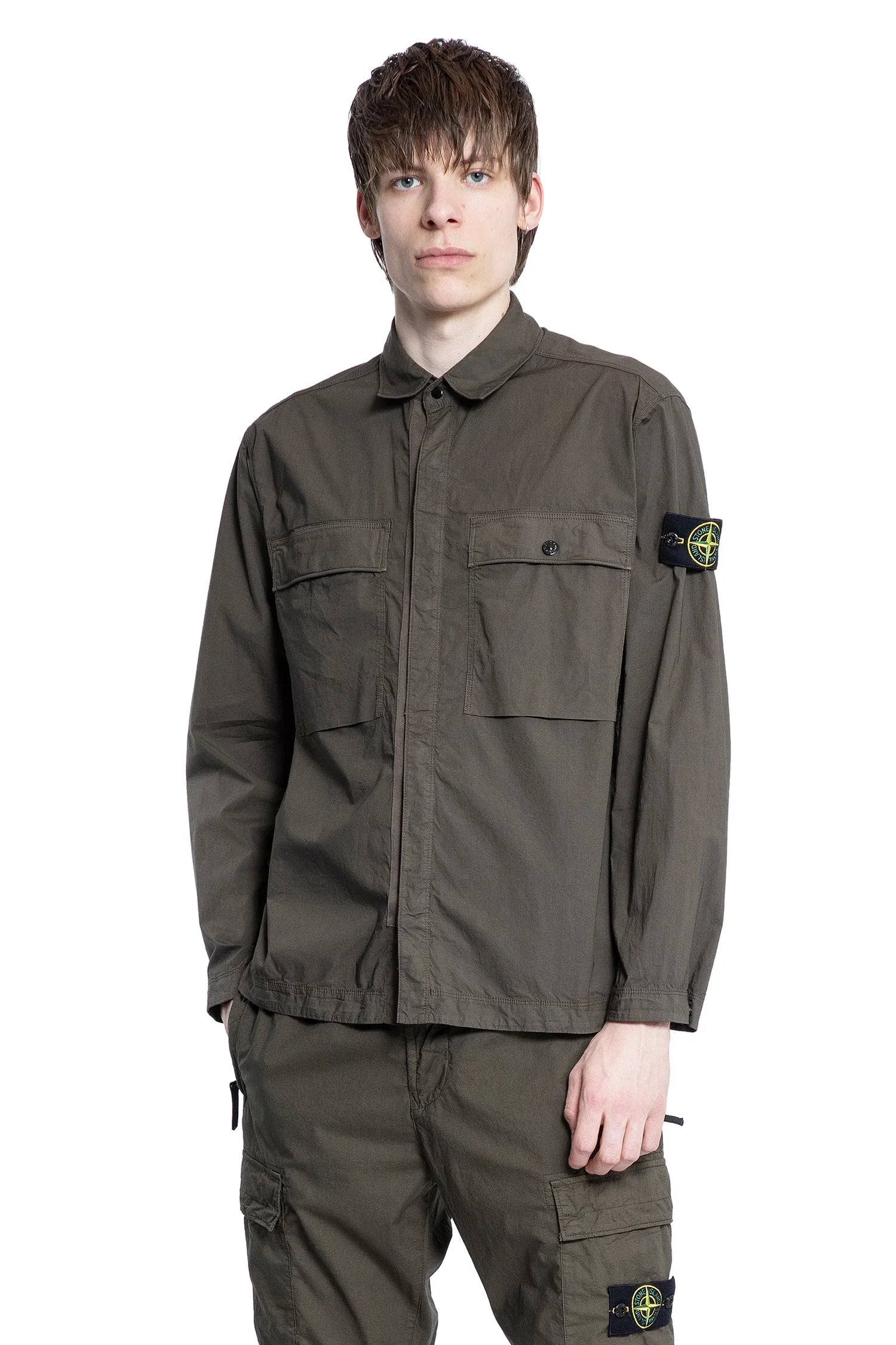 5s0003 Cotton Shirt Stone island – Гарантія оригінальності – боковий вид