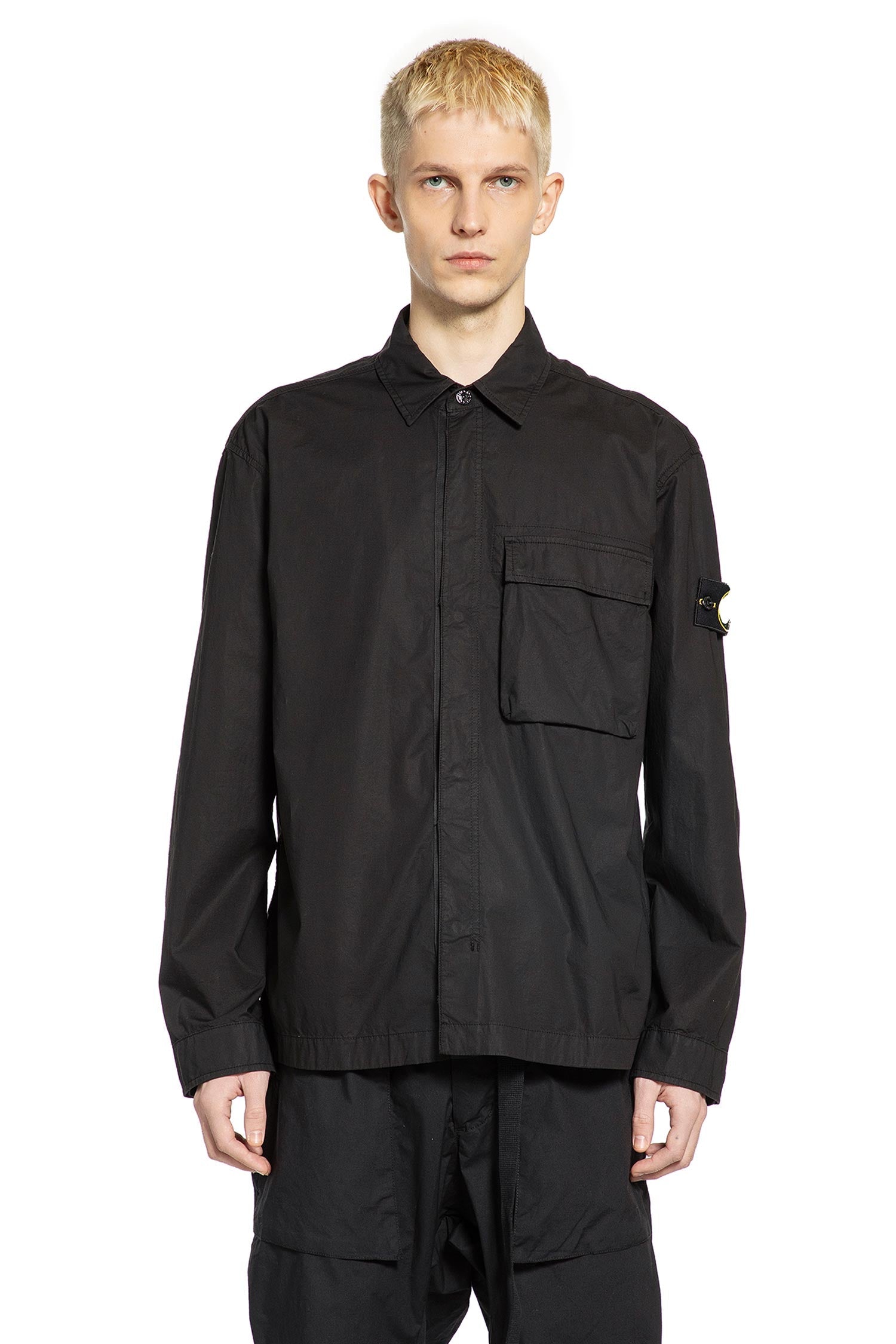 1200032 Stretch Cotton Tela Overshirt Stone island – Гарантія оригінальності – вид ззаду