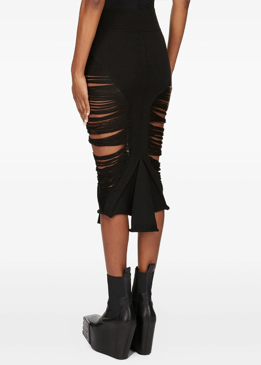 Black Tanja MIDI Skirt Rick owens оригінал – Купити в Україні – детальний вид