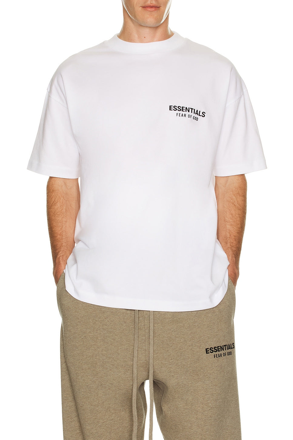 Essentials SS25 Bright White Classic Tee Fear of god оригінал – Купити в Україні – боковий вид