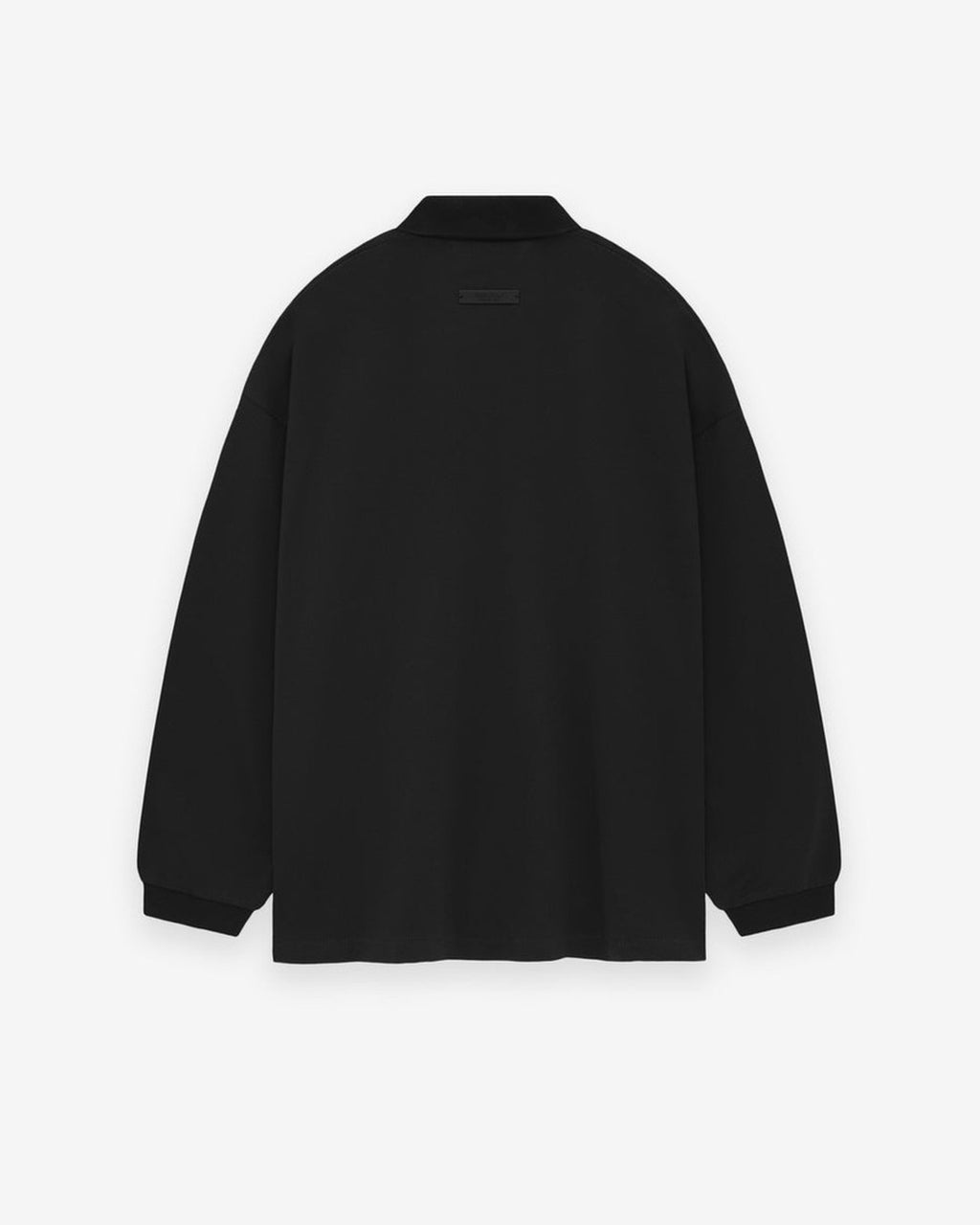 Essentials Black Logo Patch Long Sleeve Polo Fear of god оригінал – Купити в Україні – вид ззаду