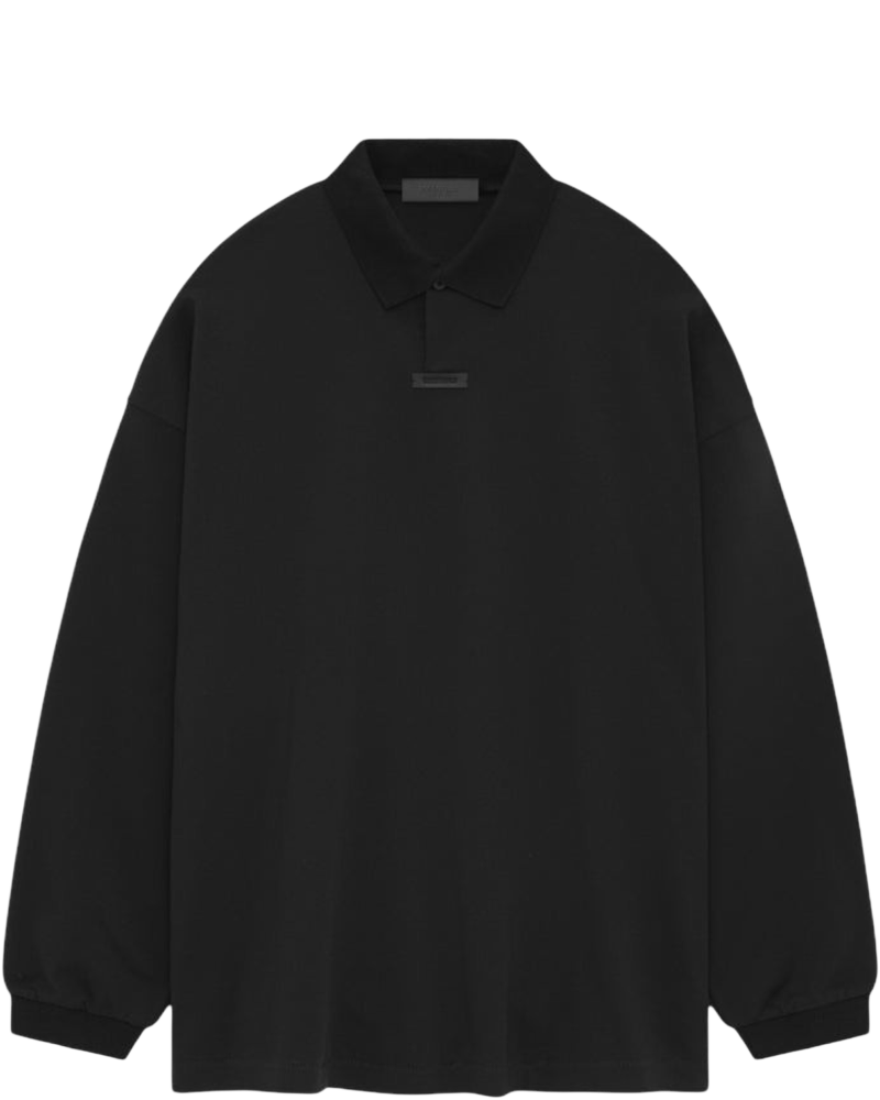 Essentials Black Logo Patch Long Sleeve Polo Fear of god оригінал – Купити в Україні