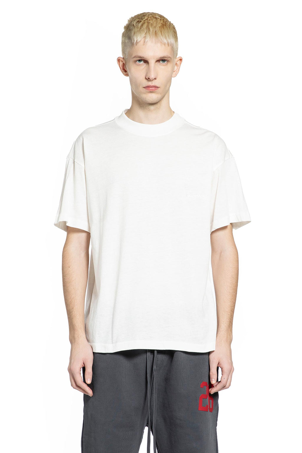 Embroidered Classic Short Sleeve T-Shirt Fear of god – Гарантія оригінальності – боковий вид