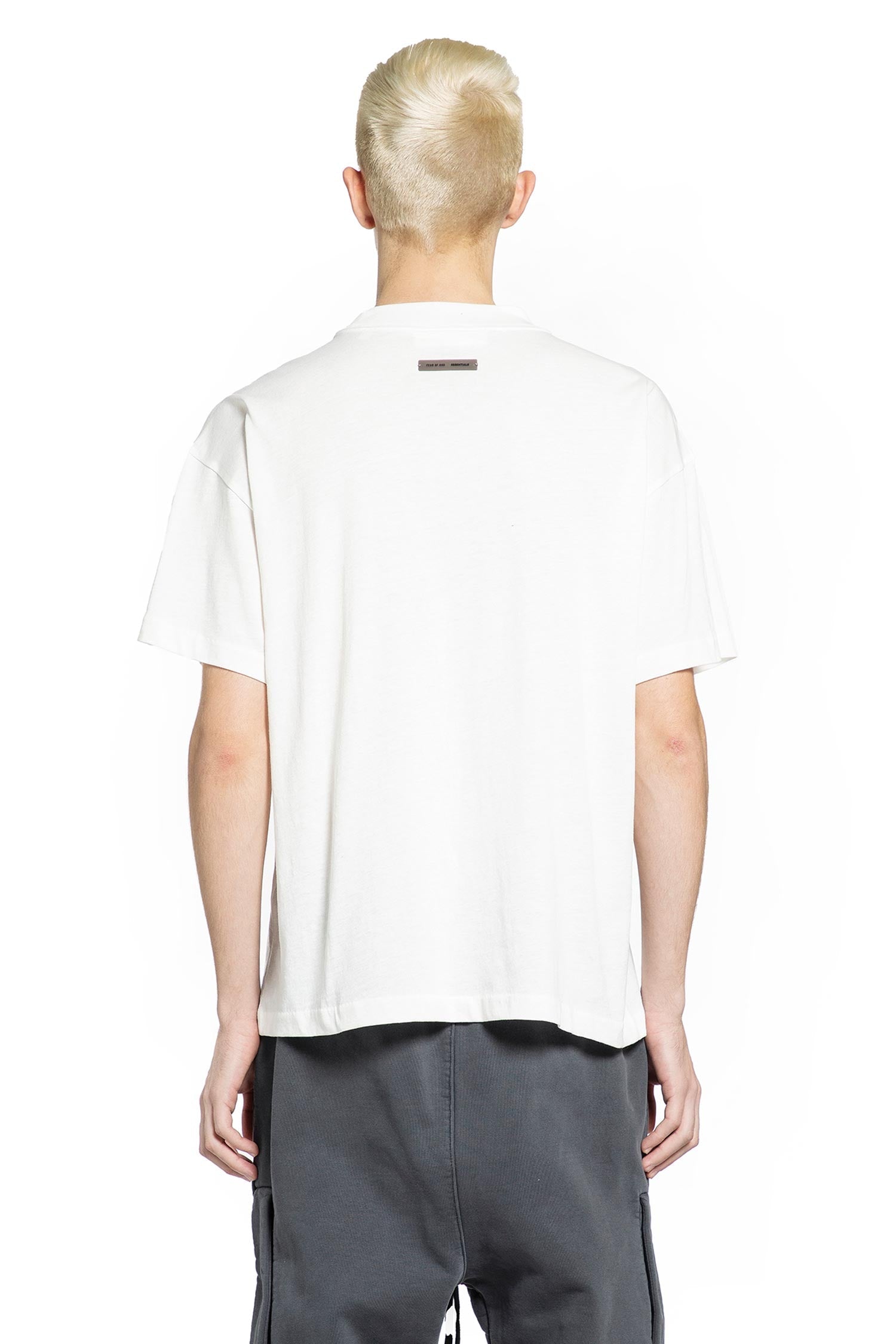 Embroidered Classic Short Sleeve T-Shirt Fear of god – Гарантія оригінальності – детальний вид - FEAR OF GOD