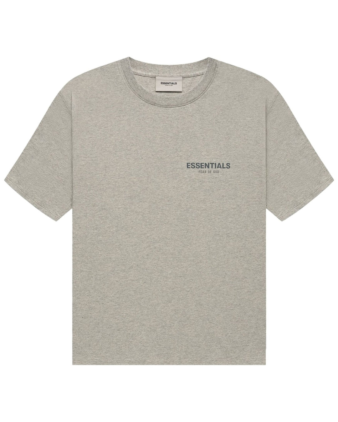 Essentials Dark Heather Oatmeal Tee Fear of god оригінал – Купити в Україні – боковий вид - FEAR OF GOD