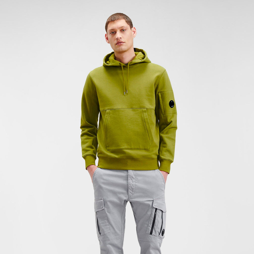 Оригінальна Mens Diagonal Raised Fleece Hoodie Cp company – вид ззаду