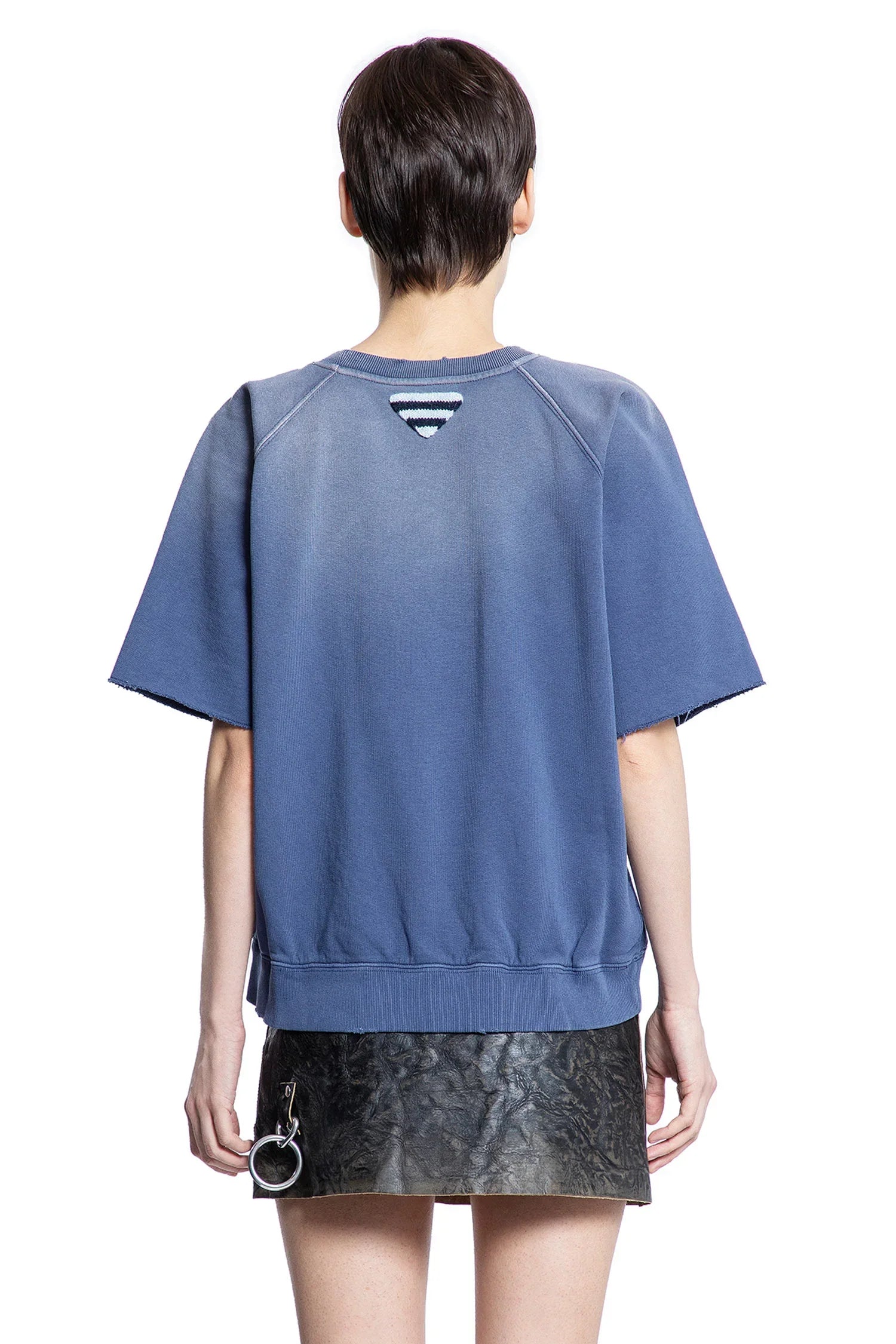 College Logo Short Sleeve Sweatshirt Prada оригінал – Купити в Україні – збільшений вид