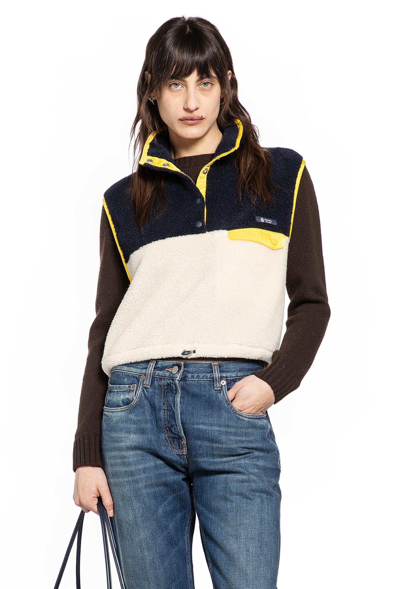 Sleeveless Fleece Top Prada – Гарантія оригінальності – боковий вид