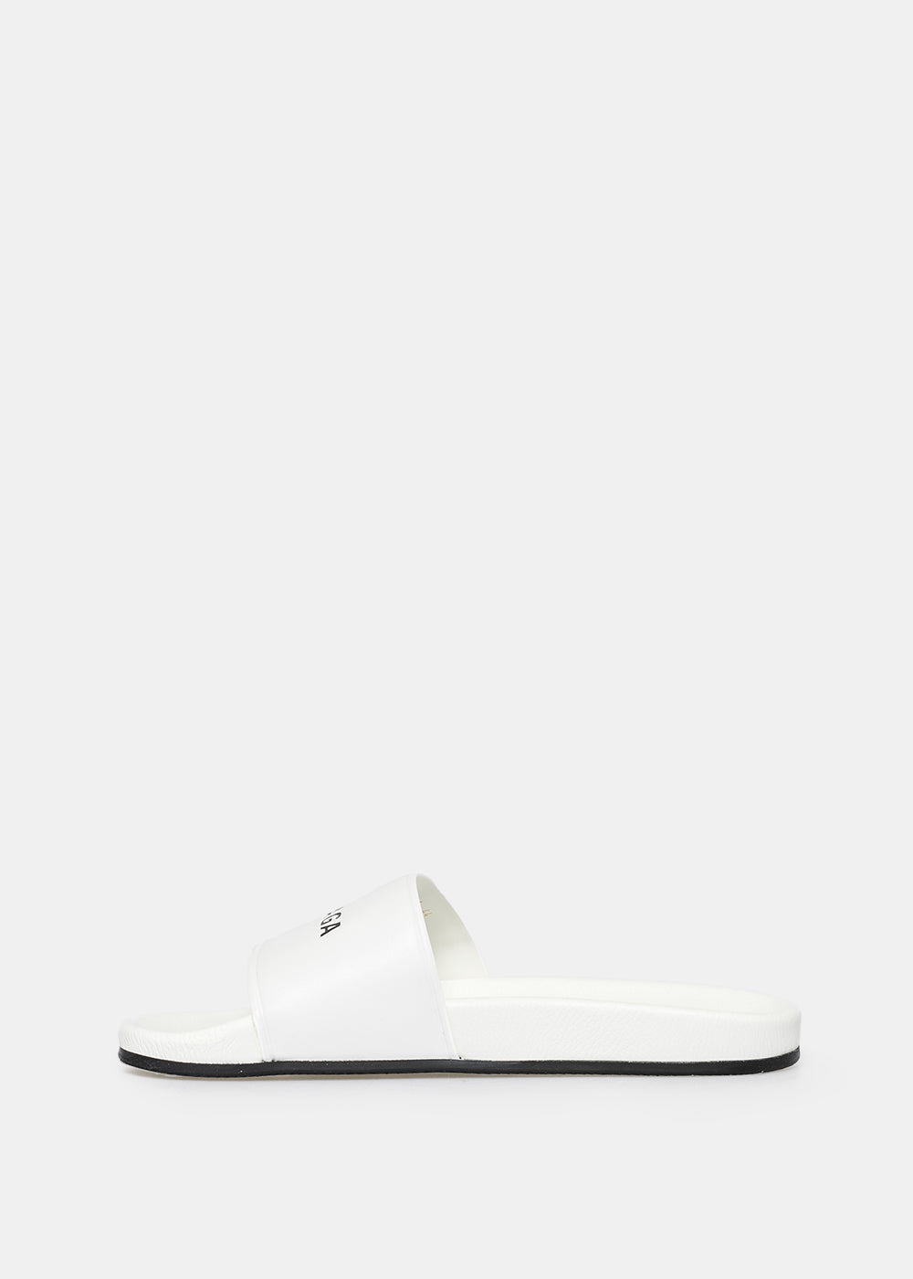 White Leather Slides Balenciaga оригінал – Купити в Україні – вид ззаду