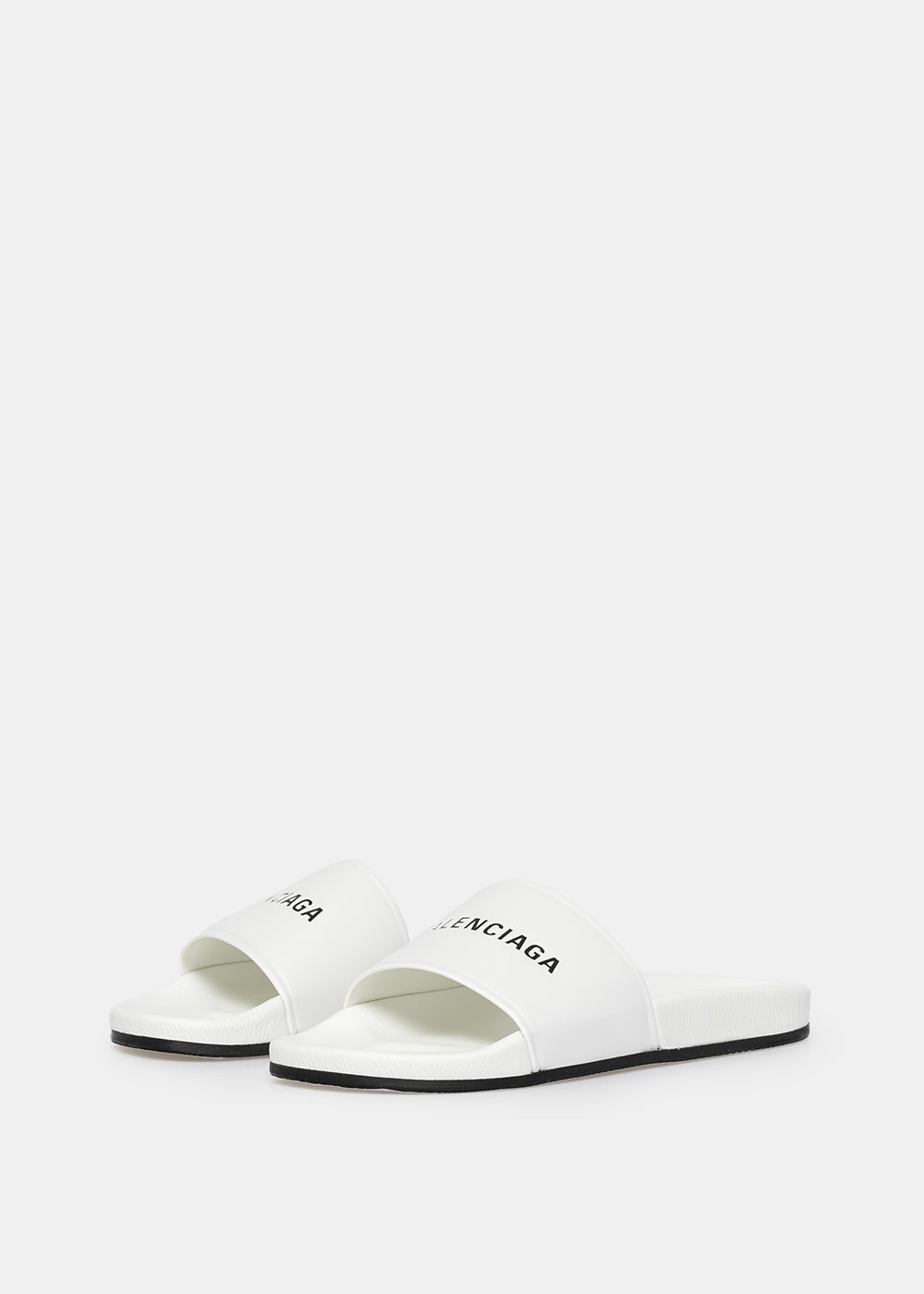 White Leather Slides Balenciaga оригінал – Купити в Україні – детальний вид