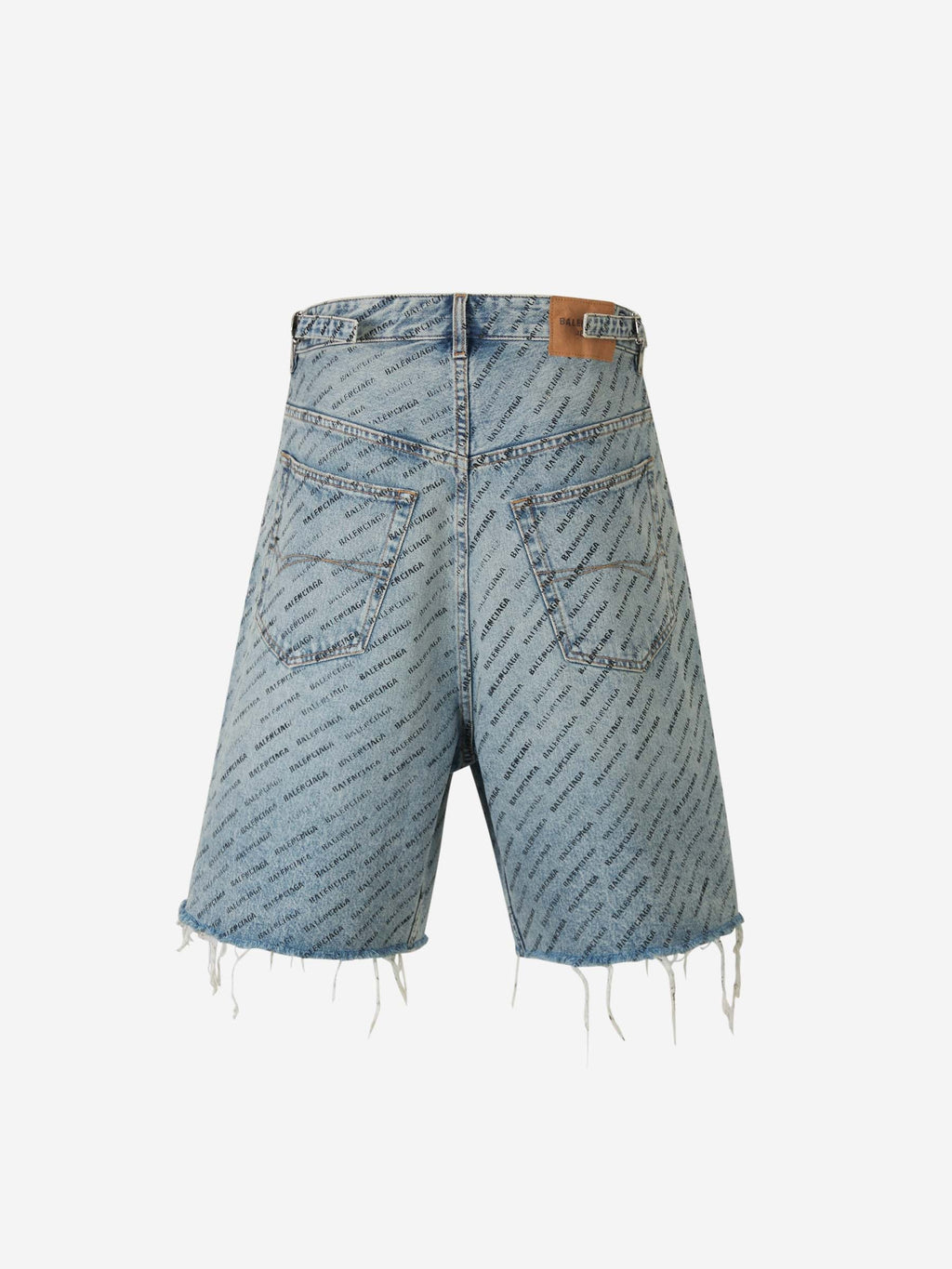 Monogram Denim Bermuda Shorts Balenciaga – Гарантія оригінальності – детальний вид