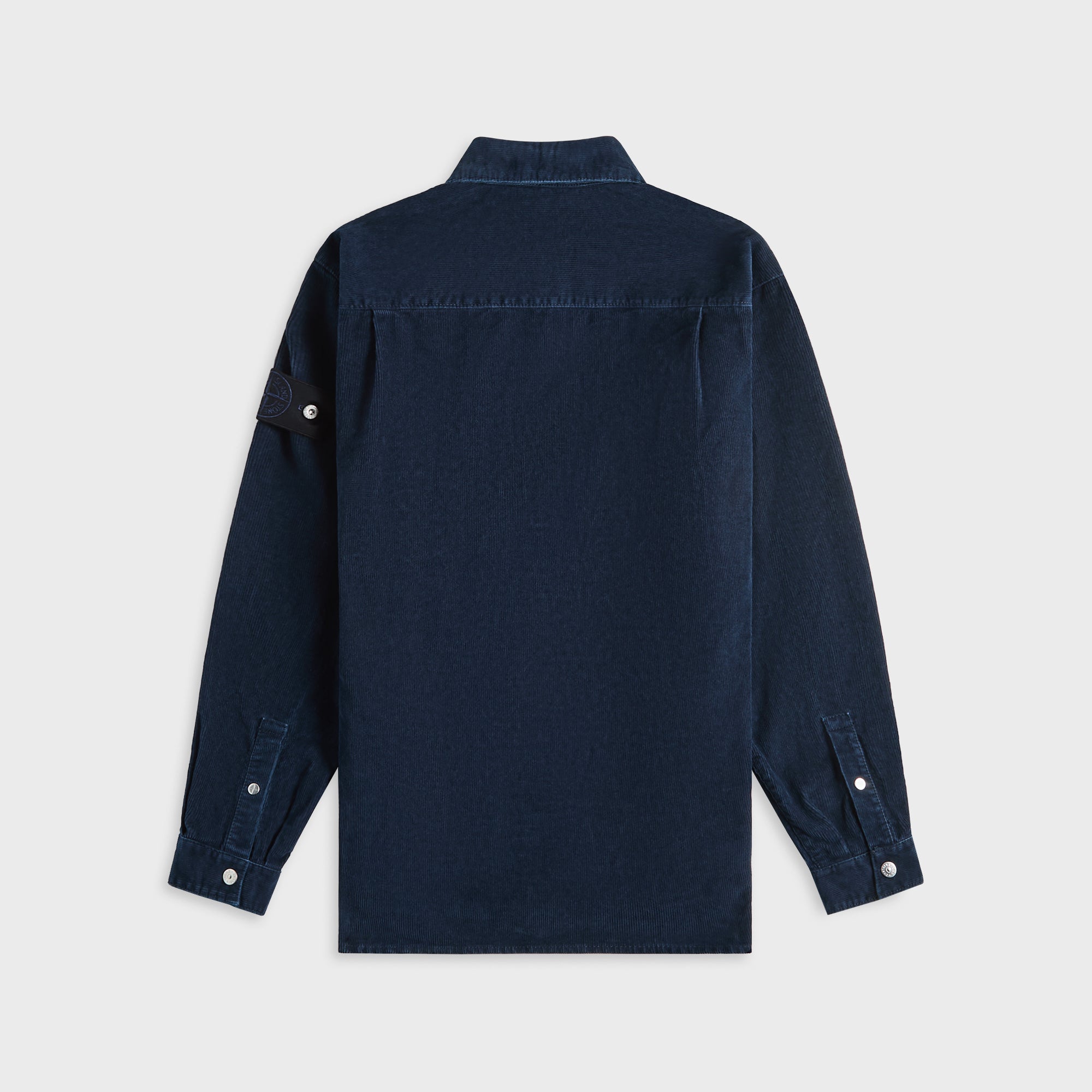 Logo Appliqued Cotton Corduroy Overshirt Indigo Stone island – Гарантія оригінальності – вид ззаду