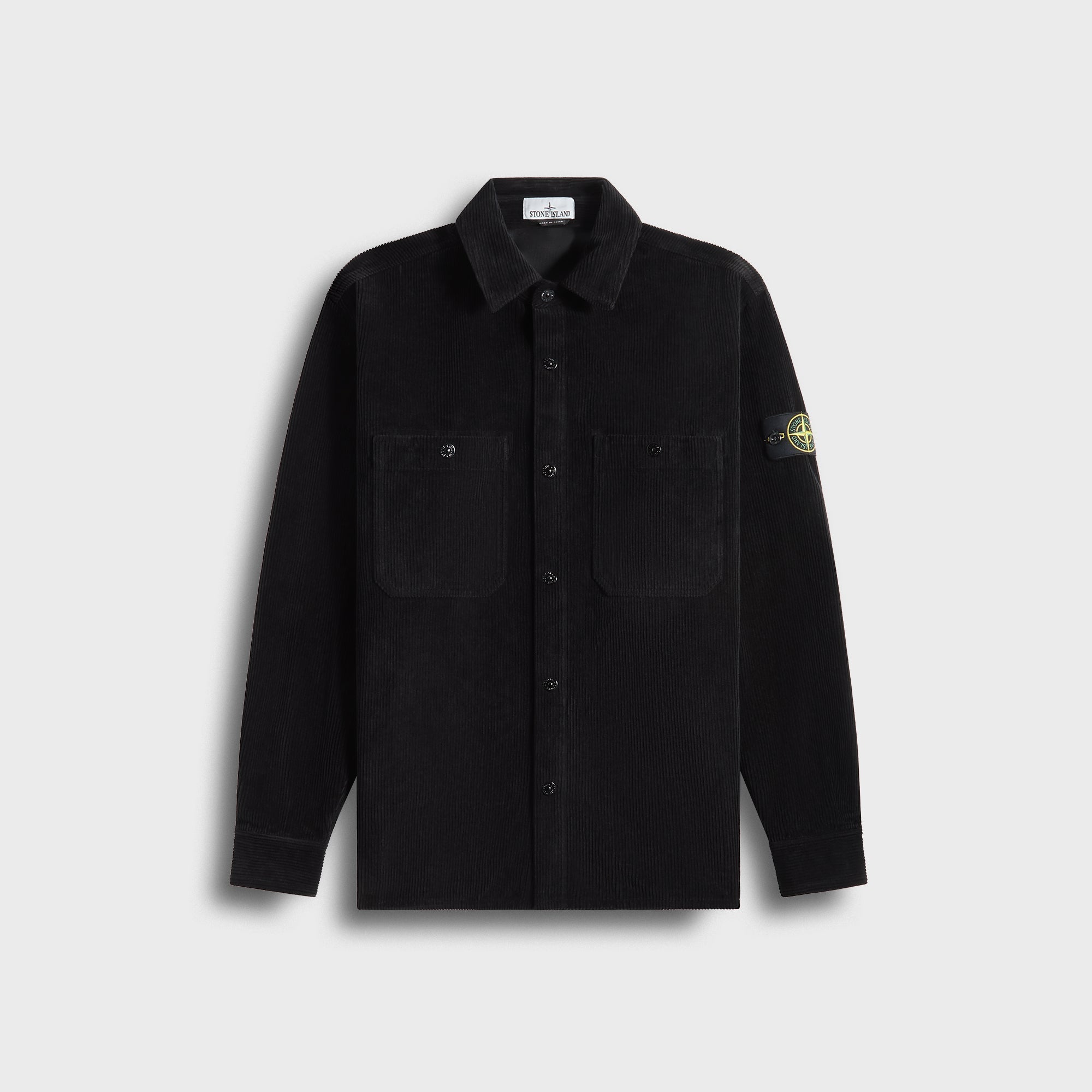 Corduroy Shirt Black Stone island оригінал – Купити в Україні – боковий вид