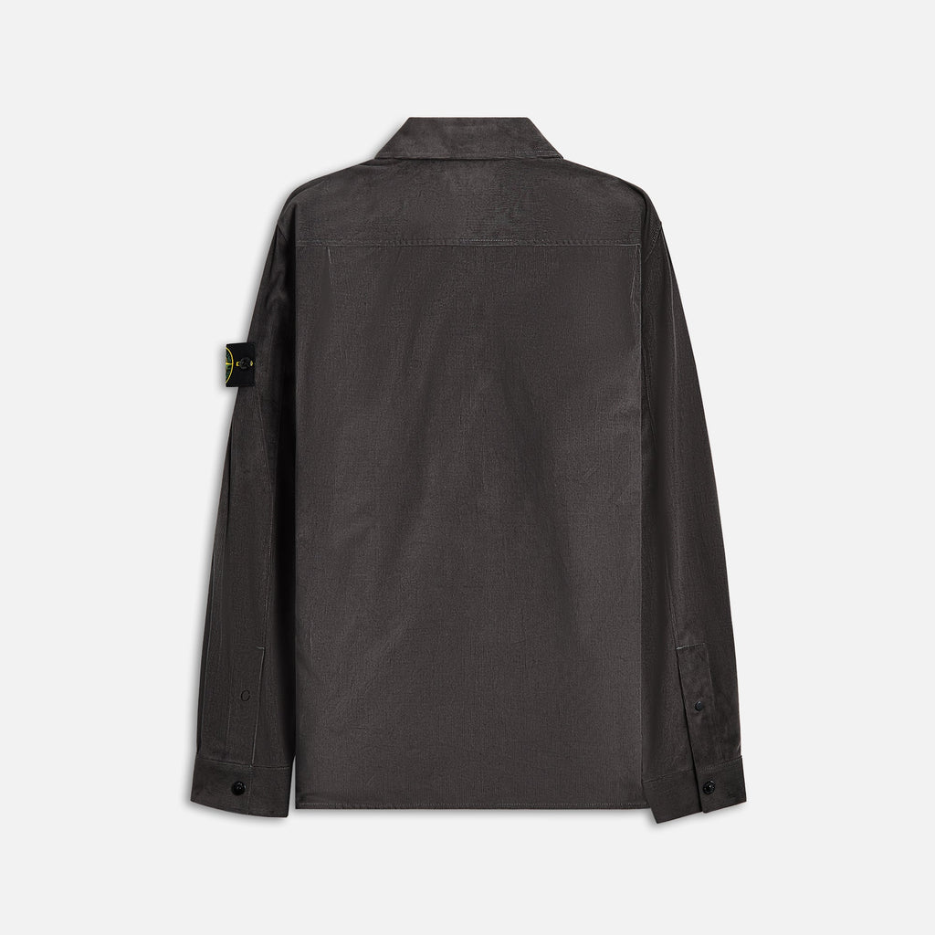 Cotton Micro Corduroy Shirt Charcoal Stone island – Гарантія оригінальності – вид ззаду