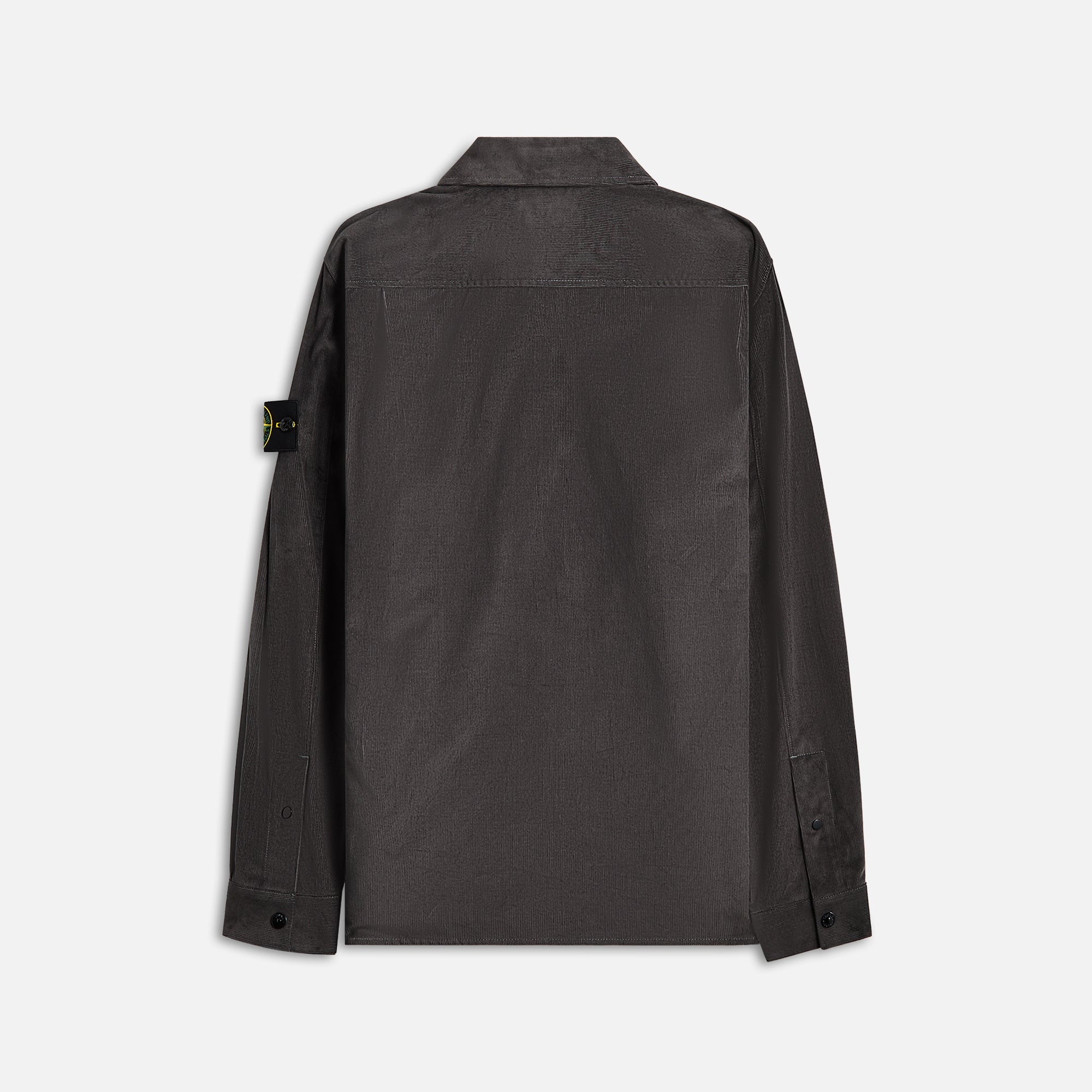 Cotton Micro Corduroy Shirt Charcoal Stone island – Гарантія оригінальності – вид ззаду