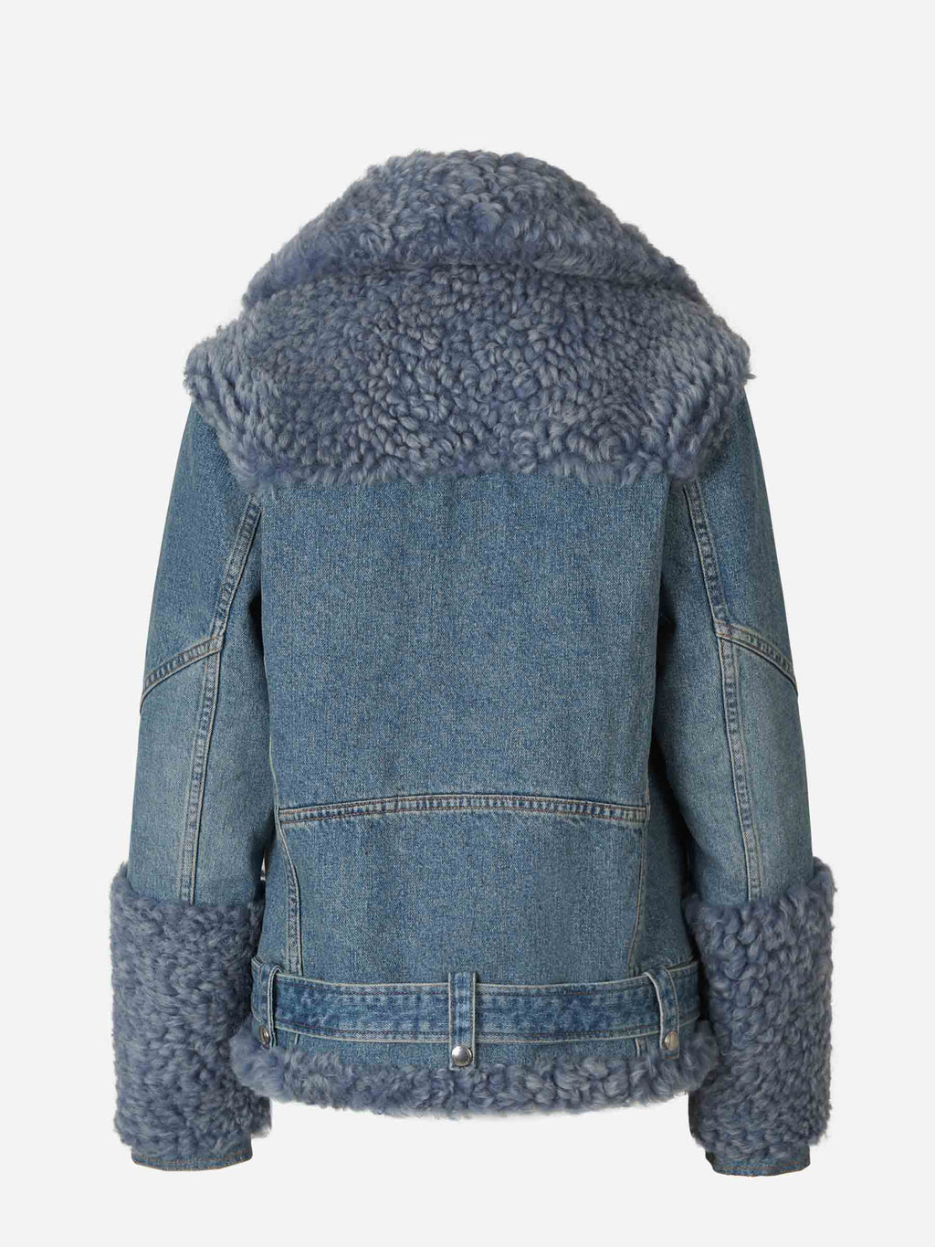 Fur Denim Jacket Chloe – Гарантія оригінальності – вид ззаду