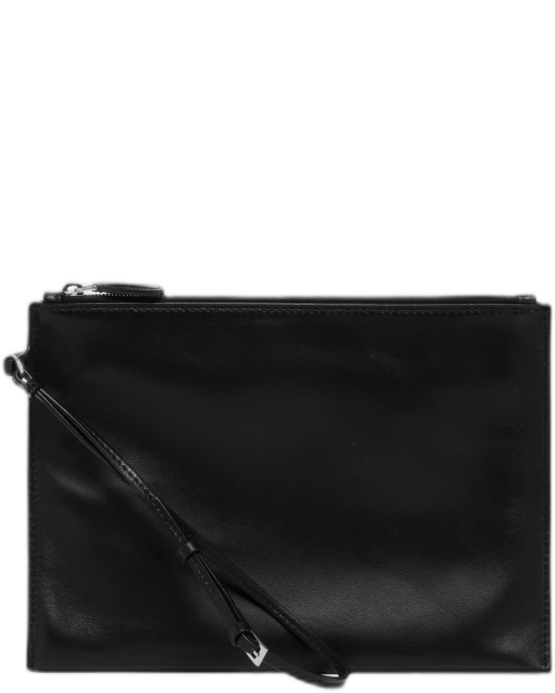 Black Wristlet Pouch - THE ROW (Background Removed)