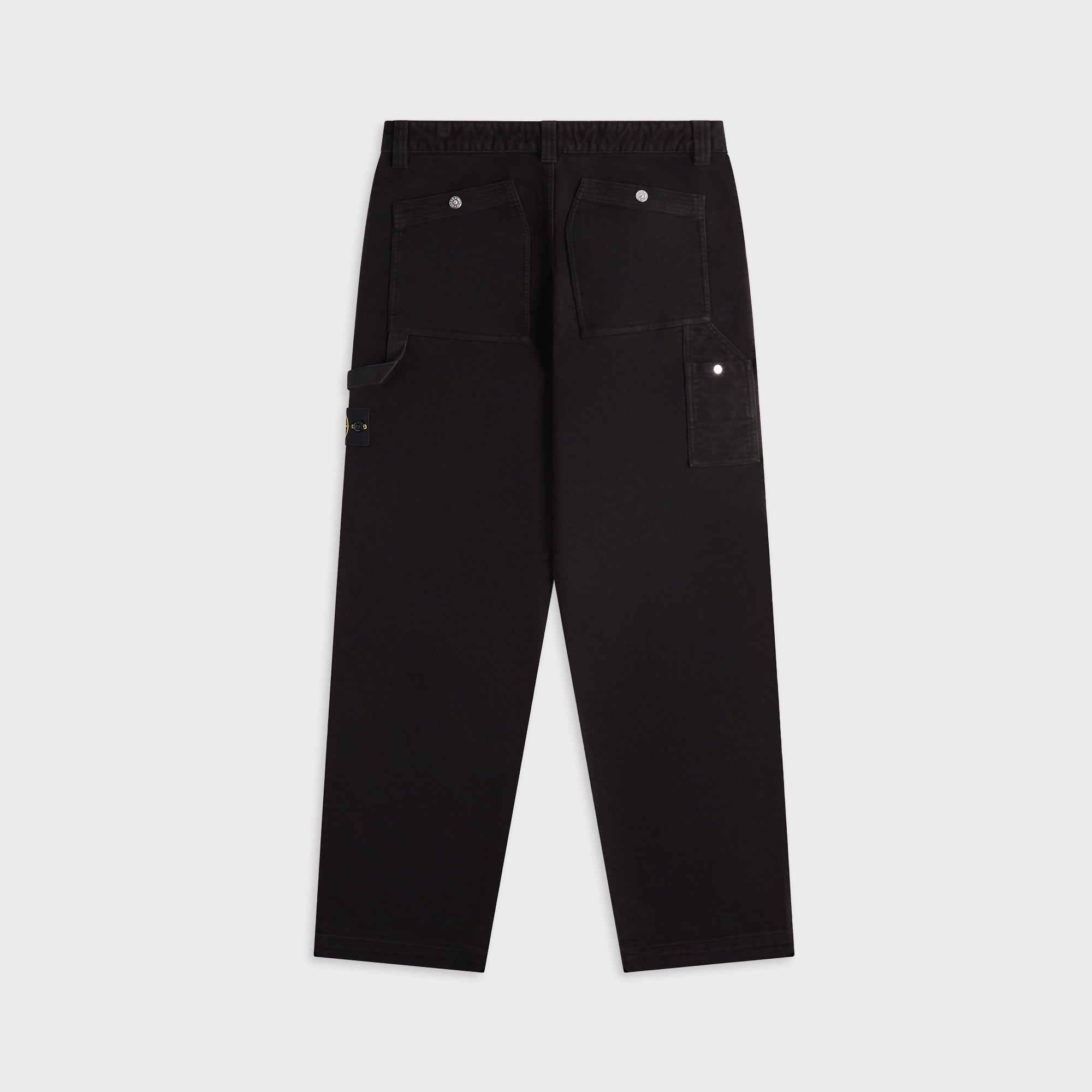 Cotton Moleskin Trousers Black Stone island – Гарантія оригінальності – вид ззаду
