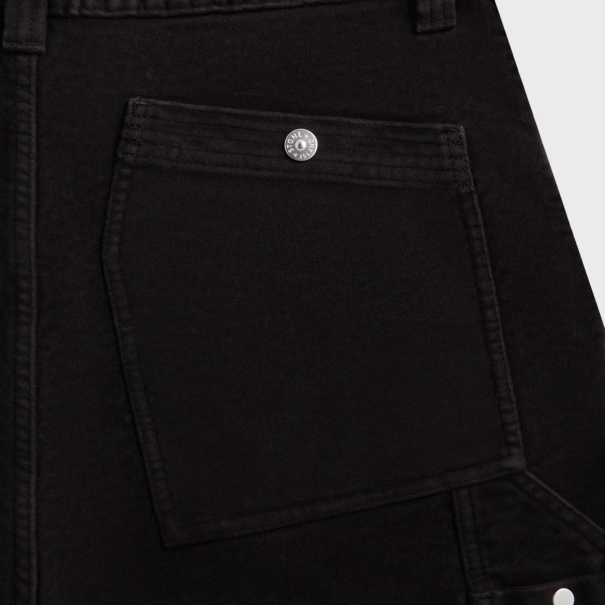 Cotton Moleskin Trousers Black Stone island – Гарантія оригінальності – детальний вид