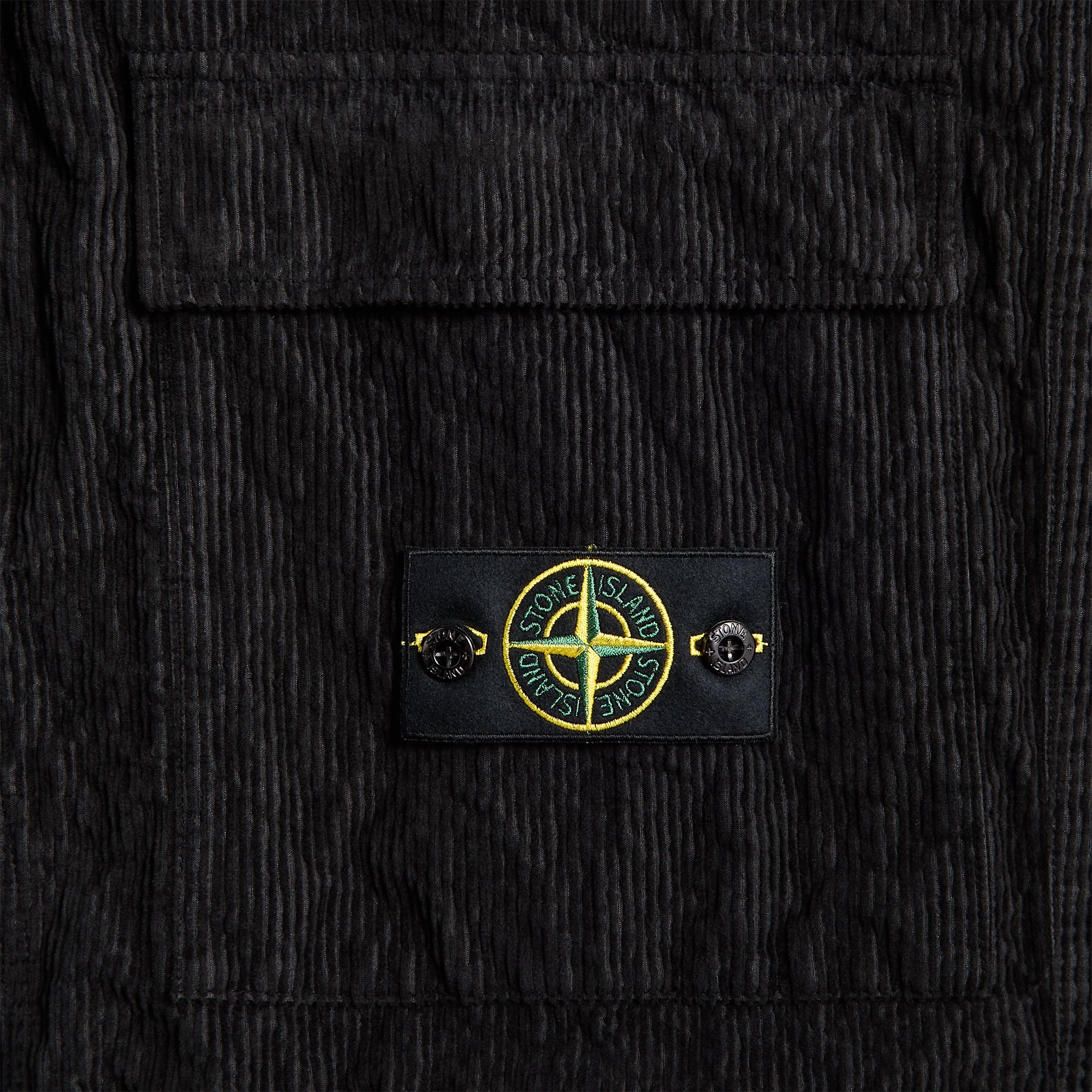 Wrinkled Corduroy Trousers Black Stone island – Гарантія оригінальності – детальний вид