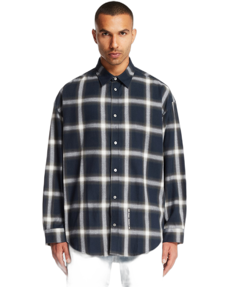 Blue Checkered Cotton Shirt - ACNE STUDIOS (Background Removed)