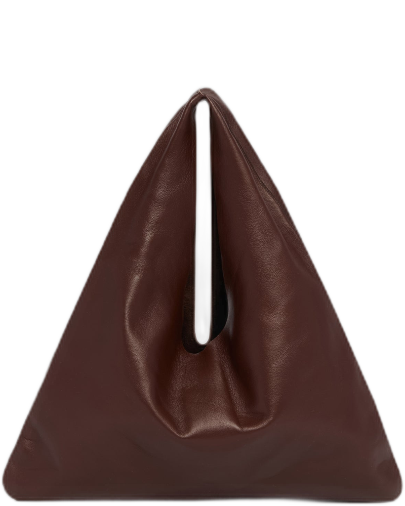 Brown Small Bindle Bag - THE ROW (Background Removed)