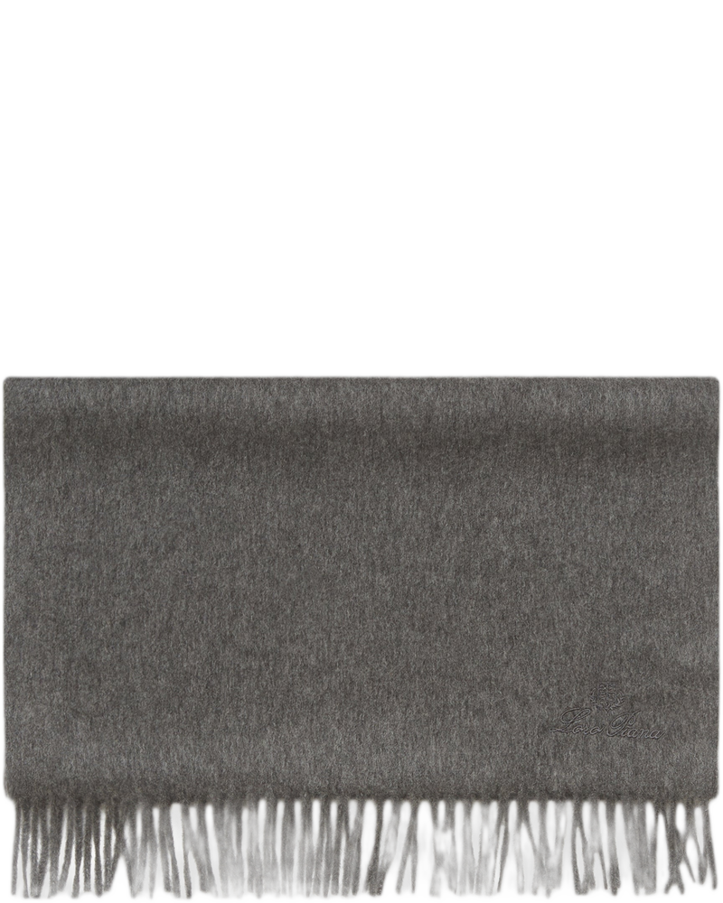 Gray Cashmere Scarf - LORO PIANA (Background Removed)