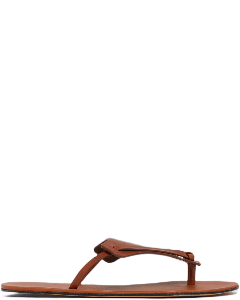 Brown Helena Flip-Flops - THE ROW (Background Removed)